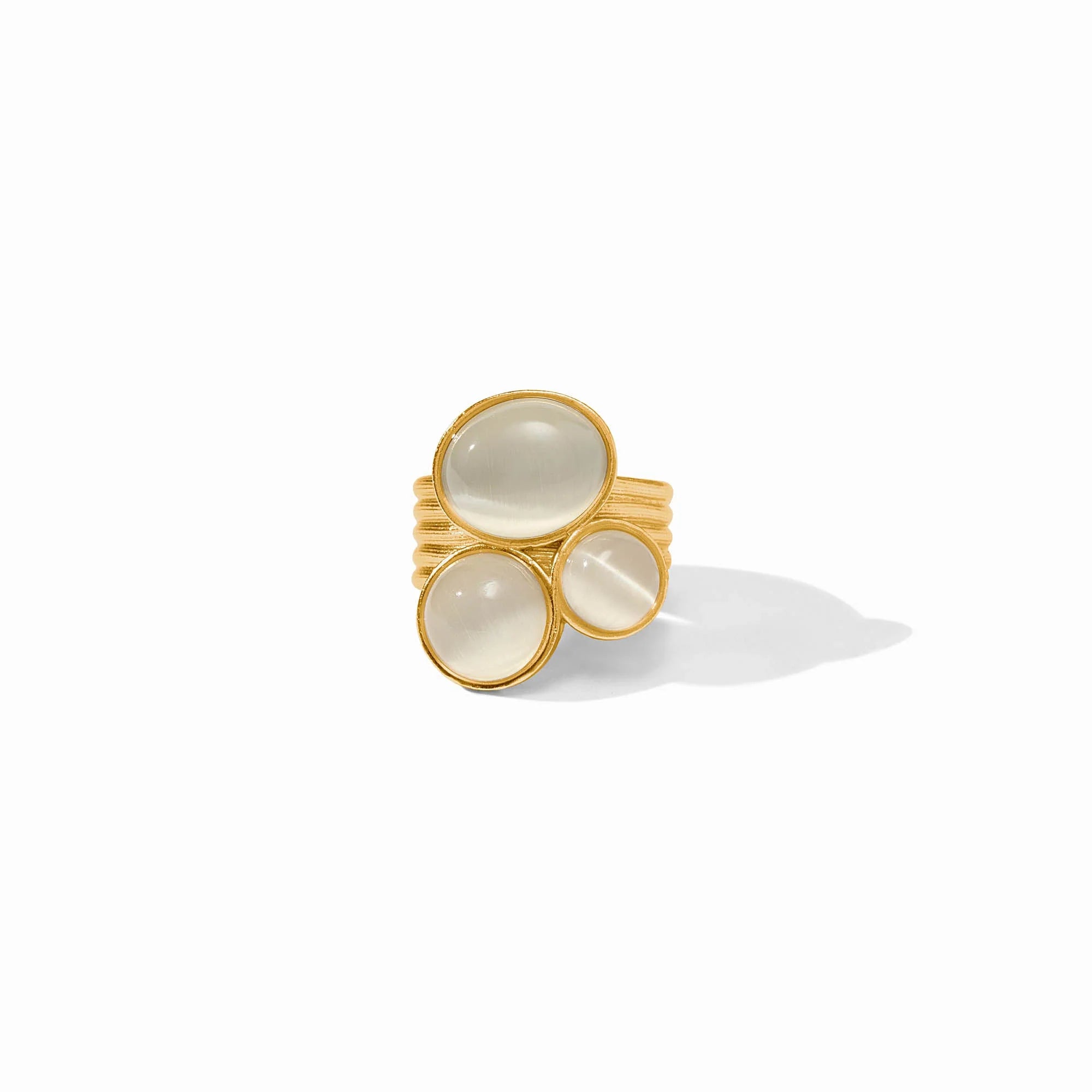 Cobblestone Statement Ring in Ivory Cat's Eye