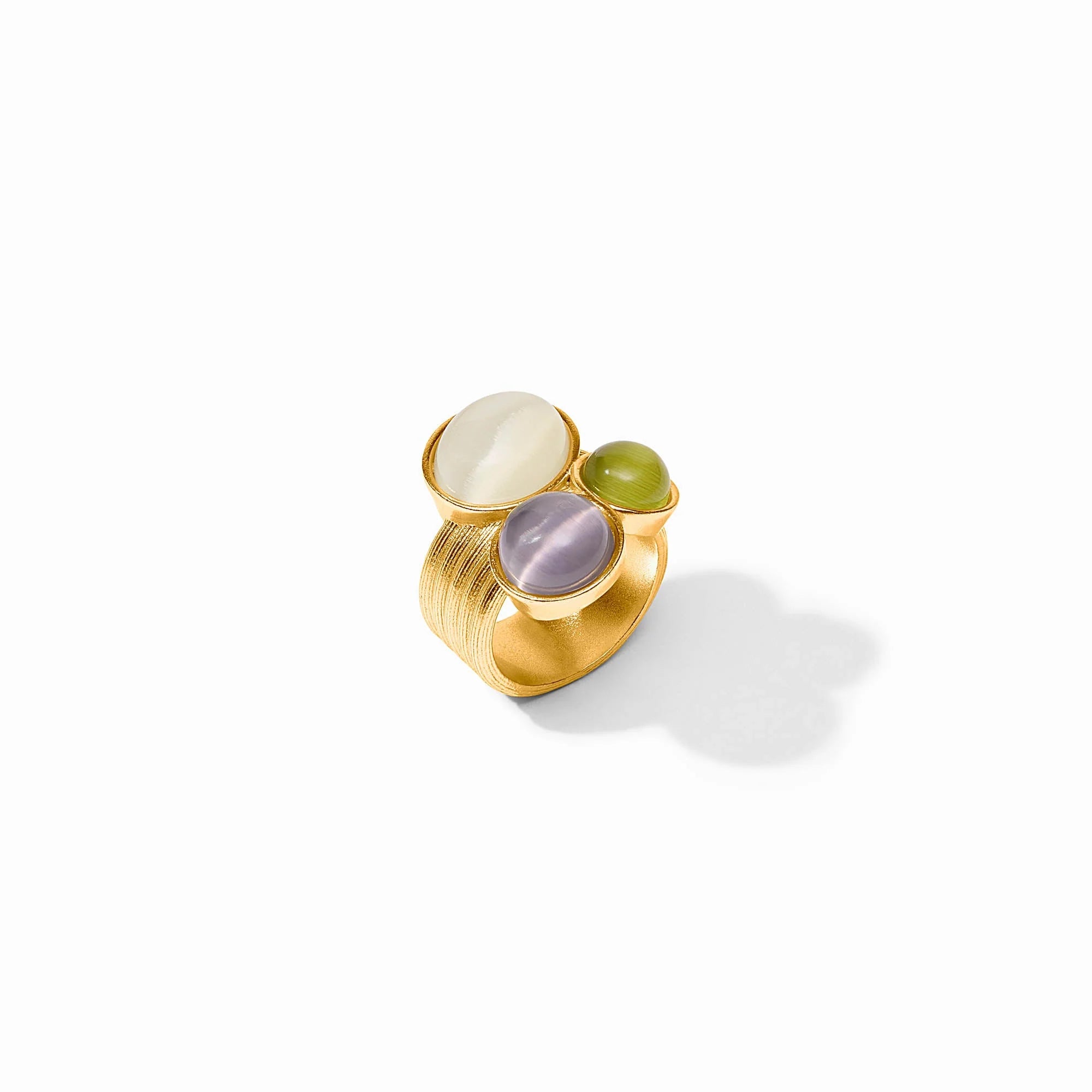 Cobblestone Statement Ring in Multi-Color Cat's Eye