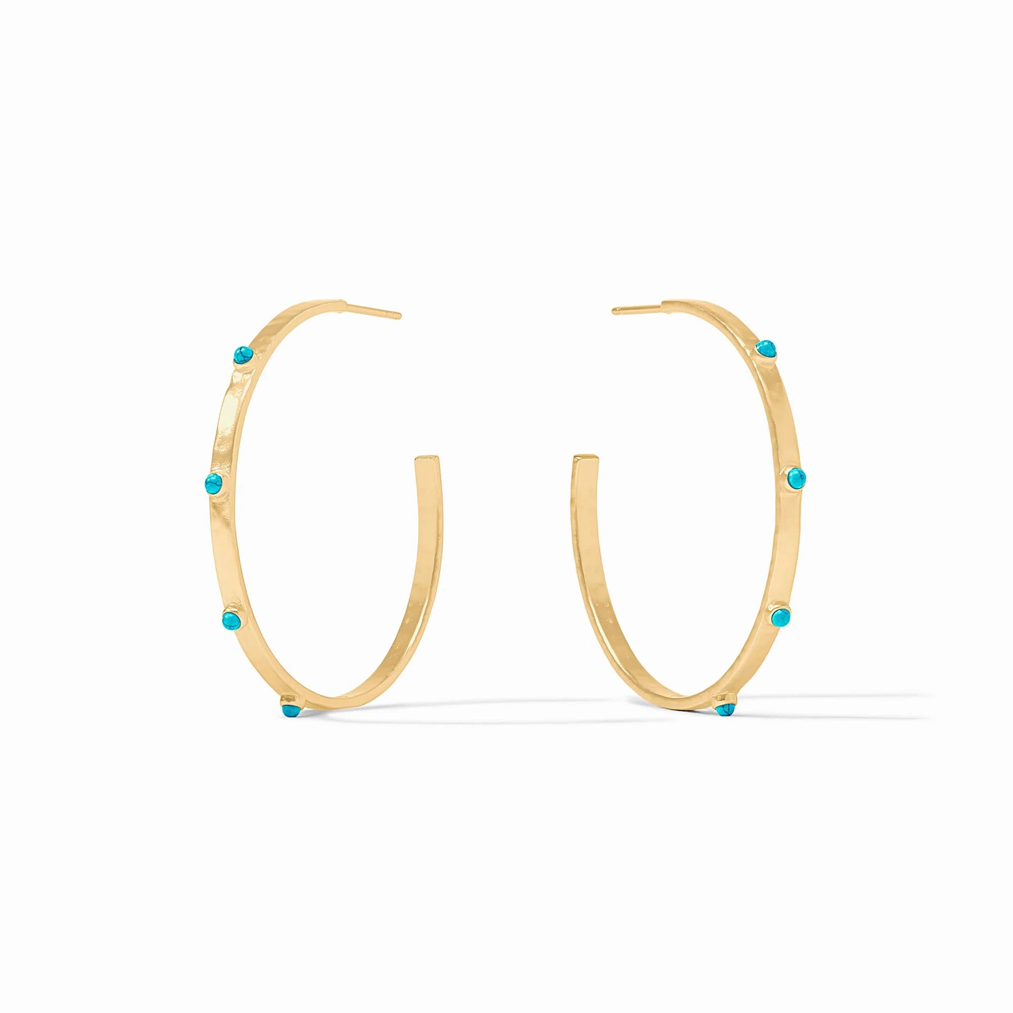 Crescent Stone Hoop