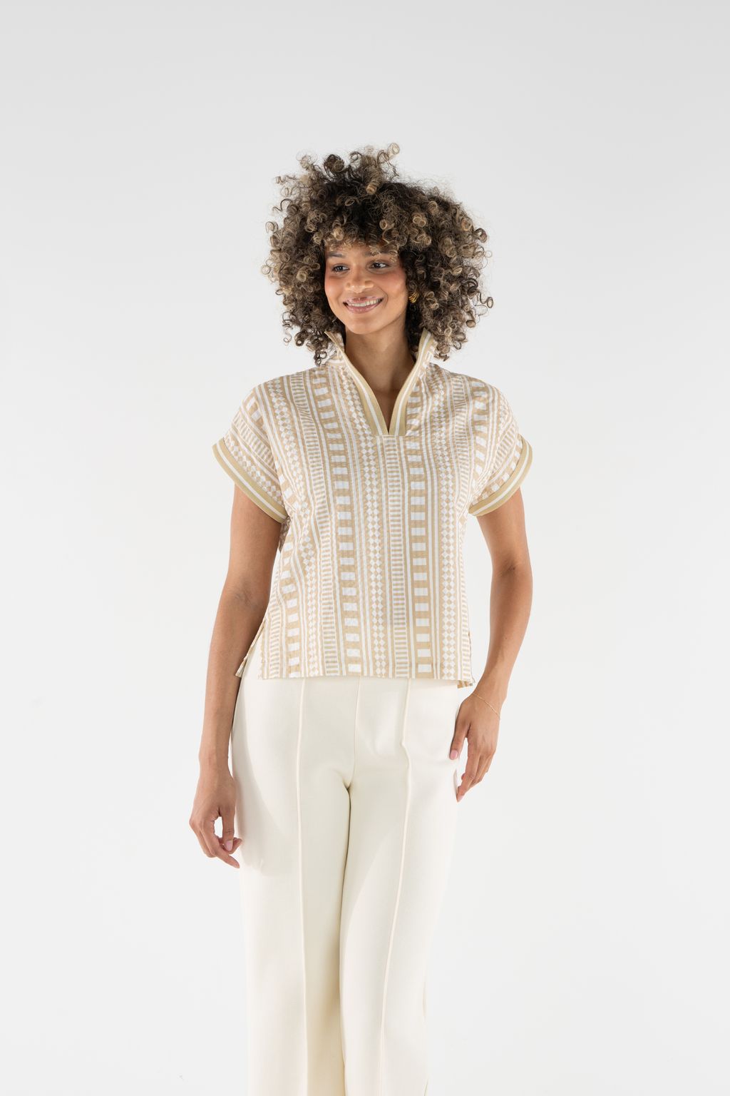 Riviera Top in Piazza Stripe