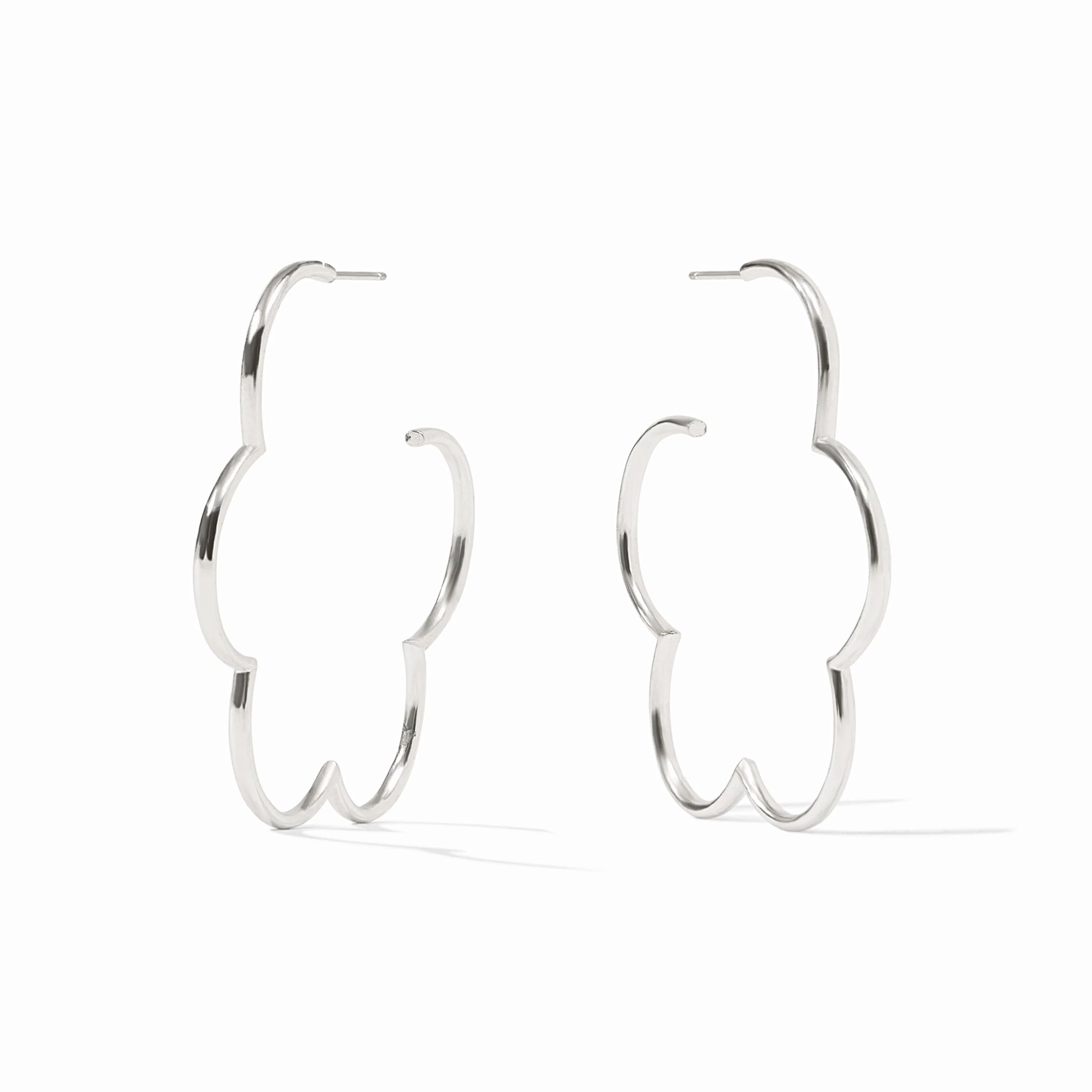 Gardenia Hoop Silver