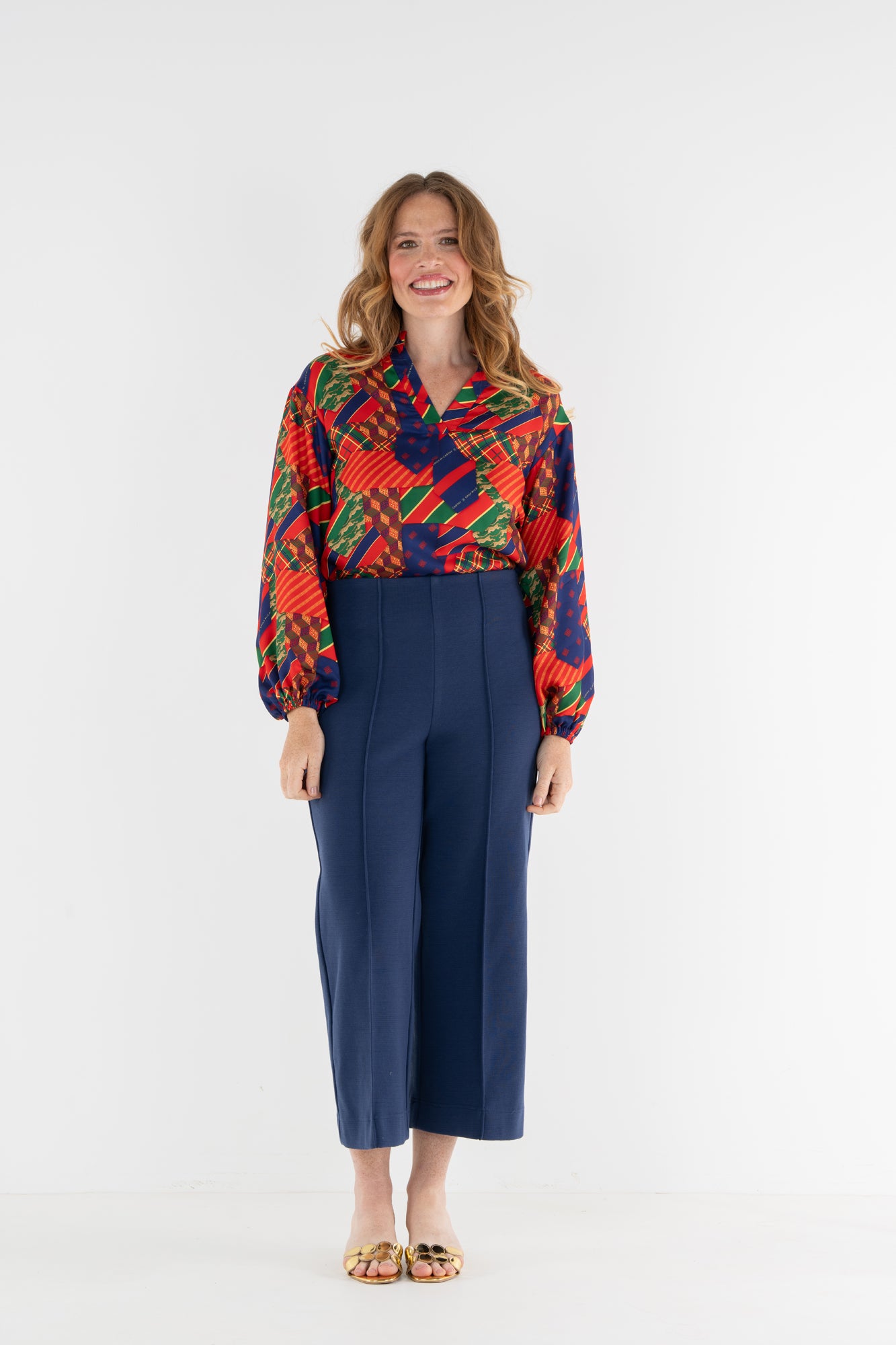 Cropped Piper Pant in Twilight Blue