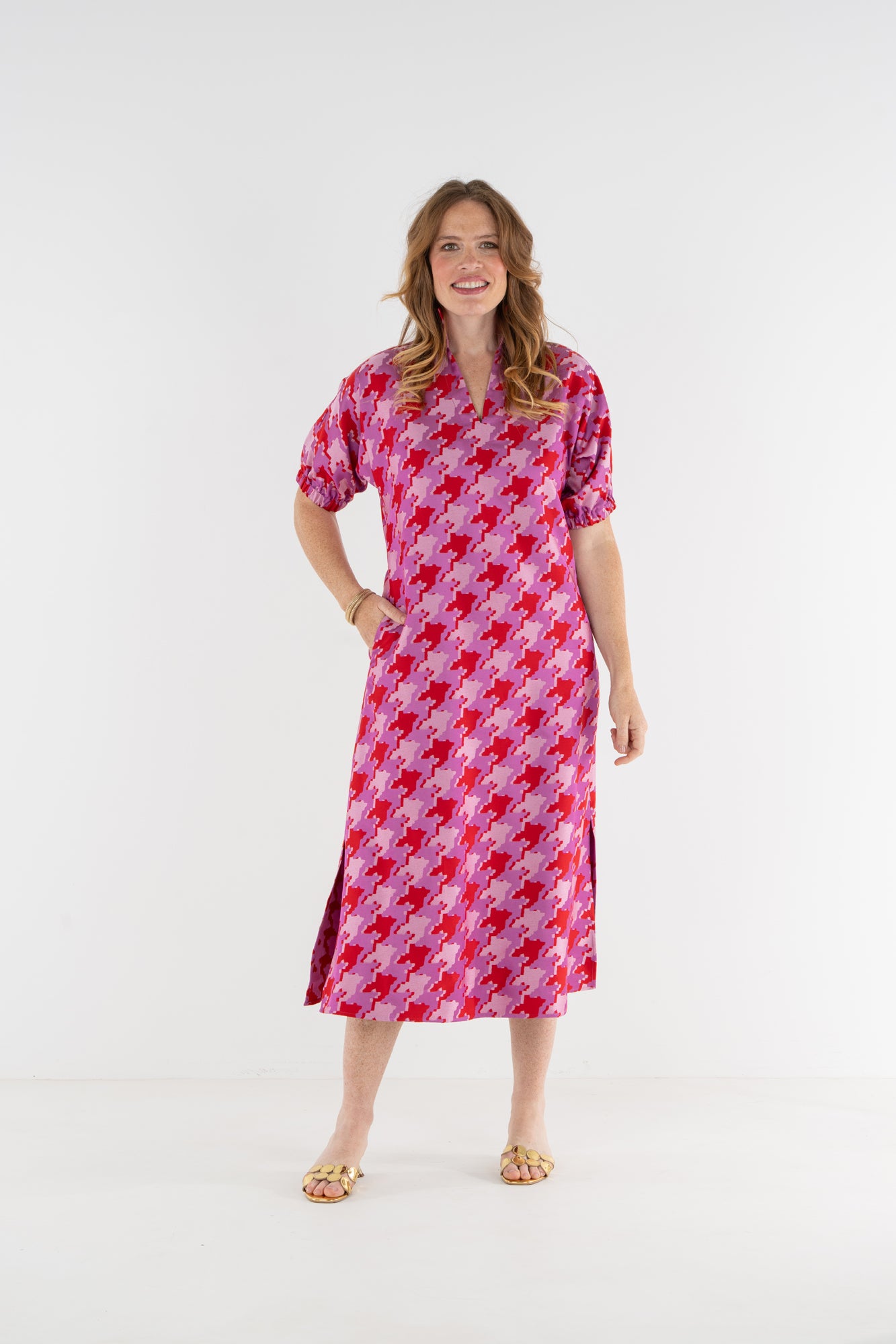 Poppy Maxi in Houndstooth