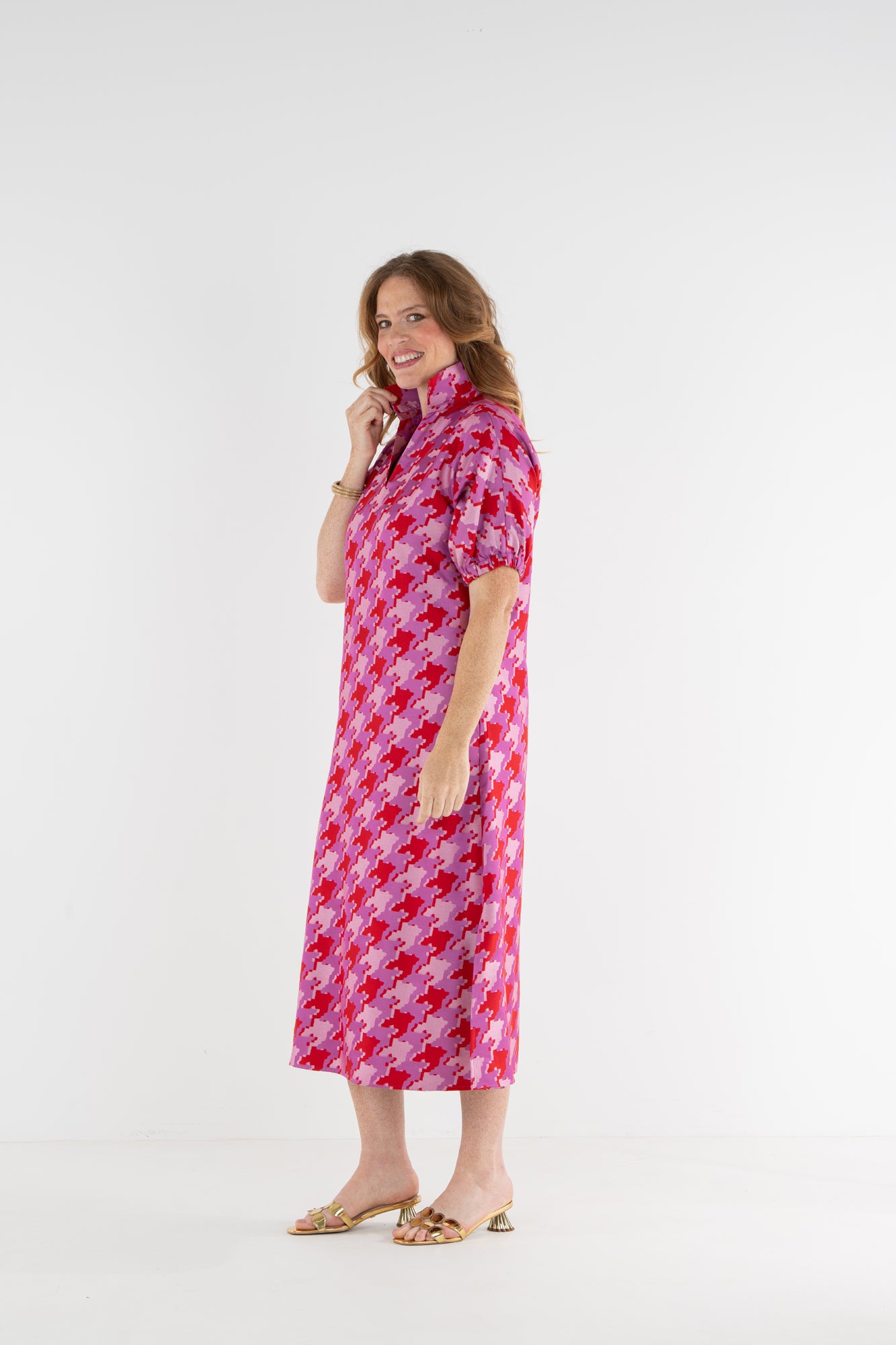 Poppy Maxi in Houndstooth