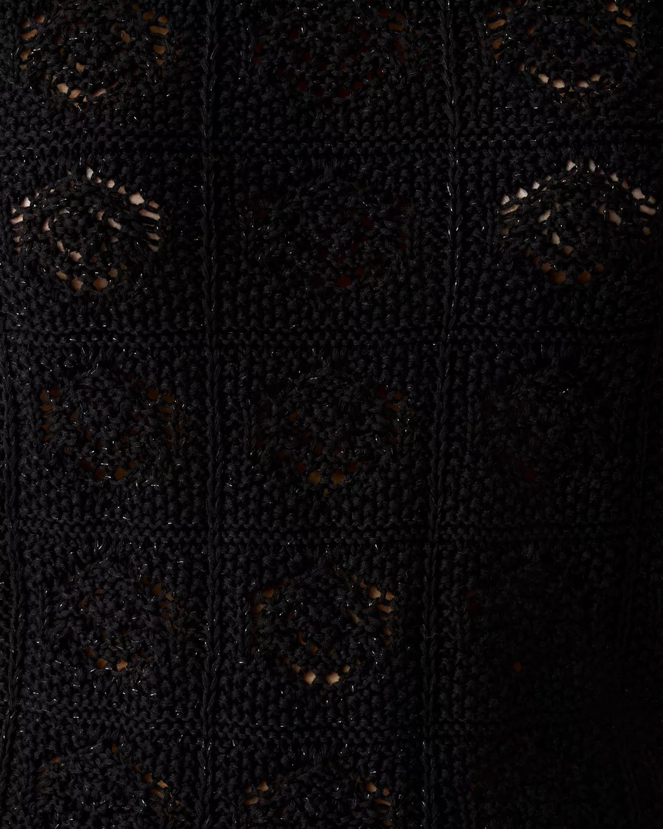 Lenalie Sweater Shell In Black Metallic