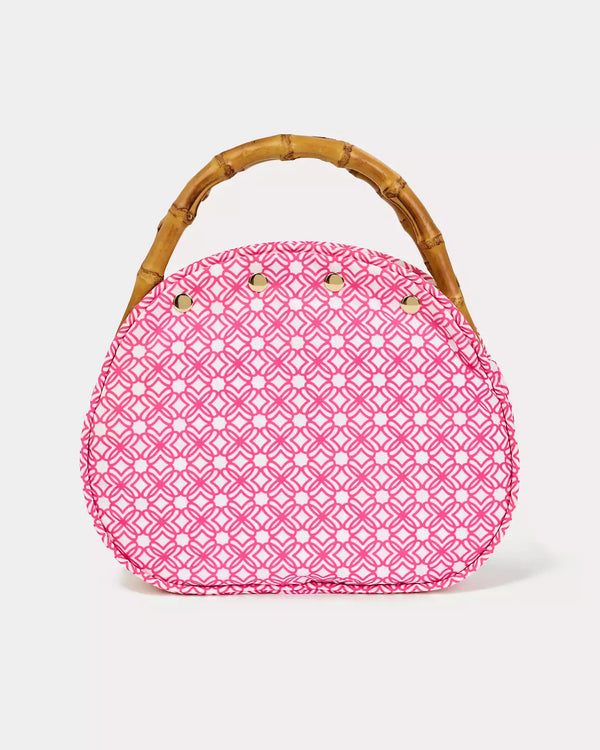 Breakers Bamboo Bermuda Bag In Passion Fruit Pink X Resort White Butterfly Pattern