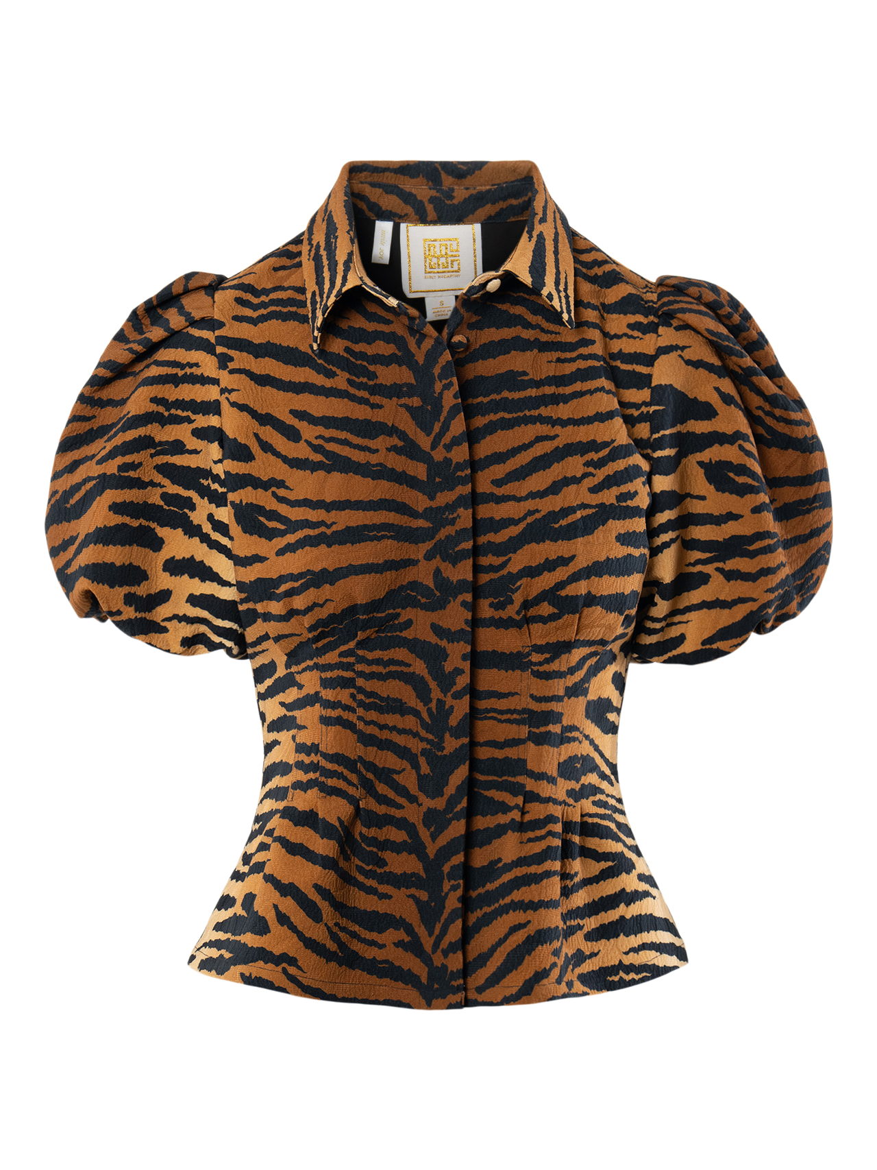 Britt Top in Tiger Jacquard