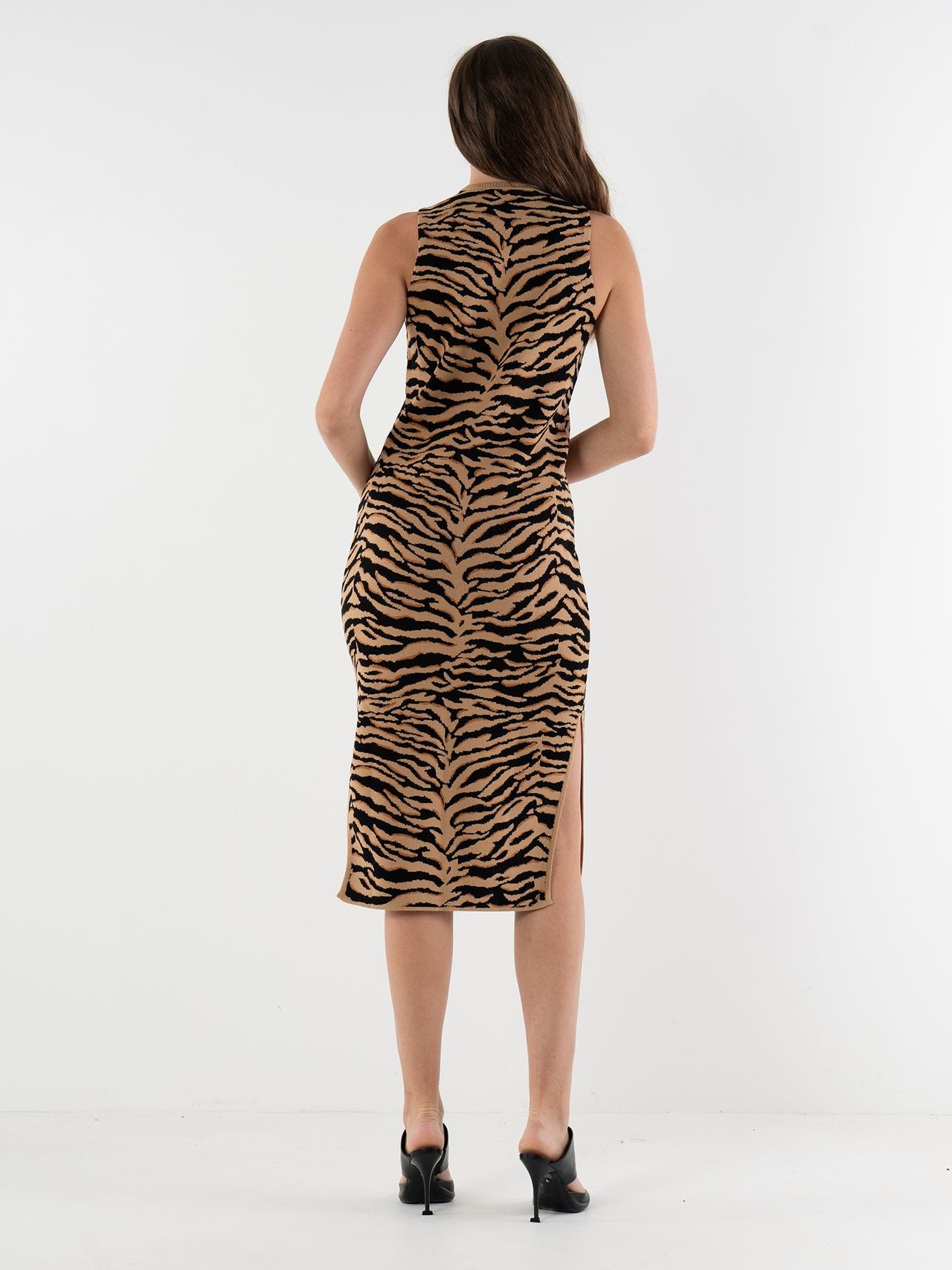Simone Sweater Dress in Tiger