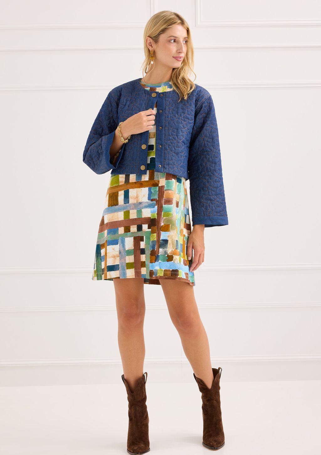 Charli Dress in River Loom