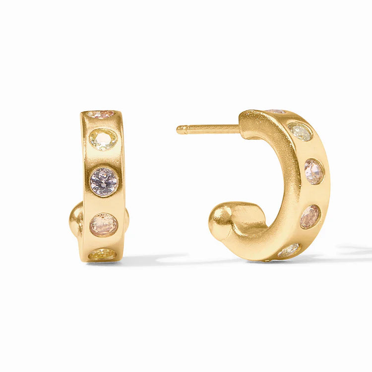 Rainbow Hoop & Charm Earring