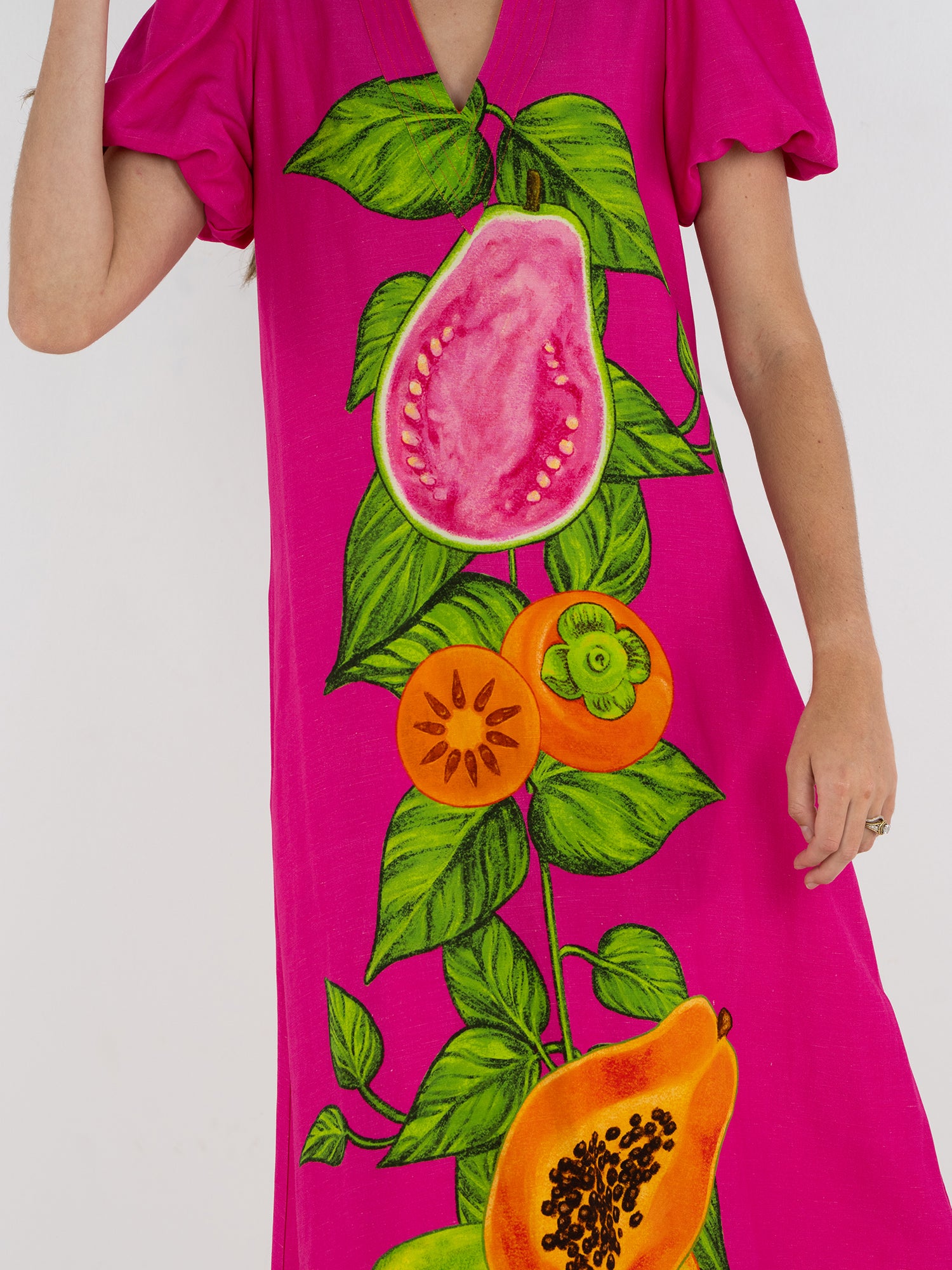 Hampton Dress in Papaya Vine