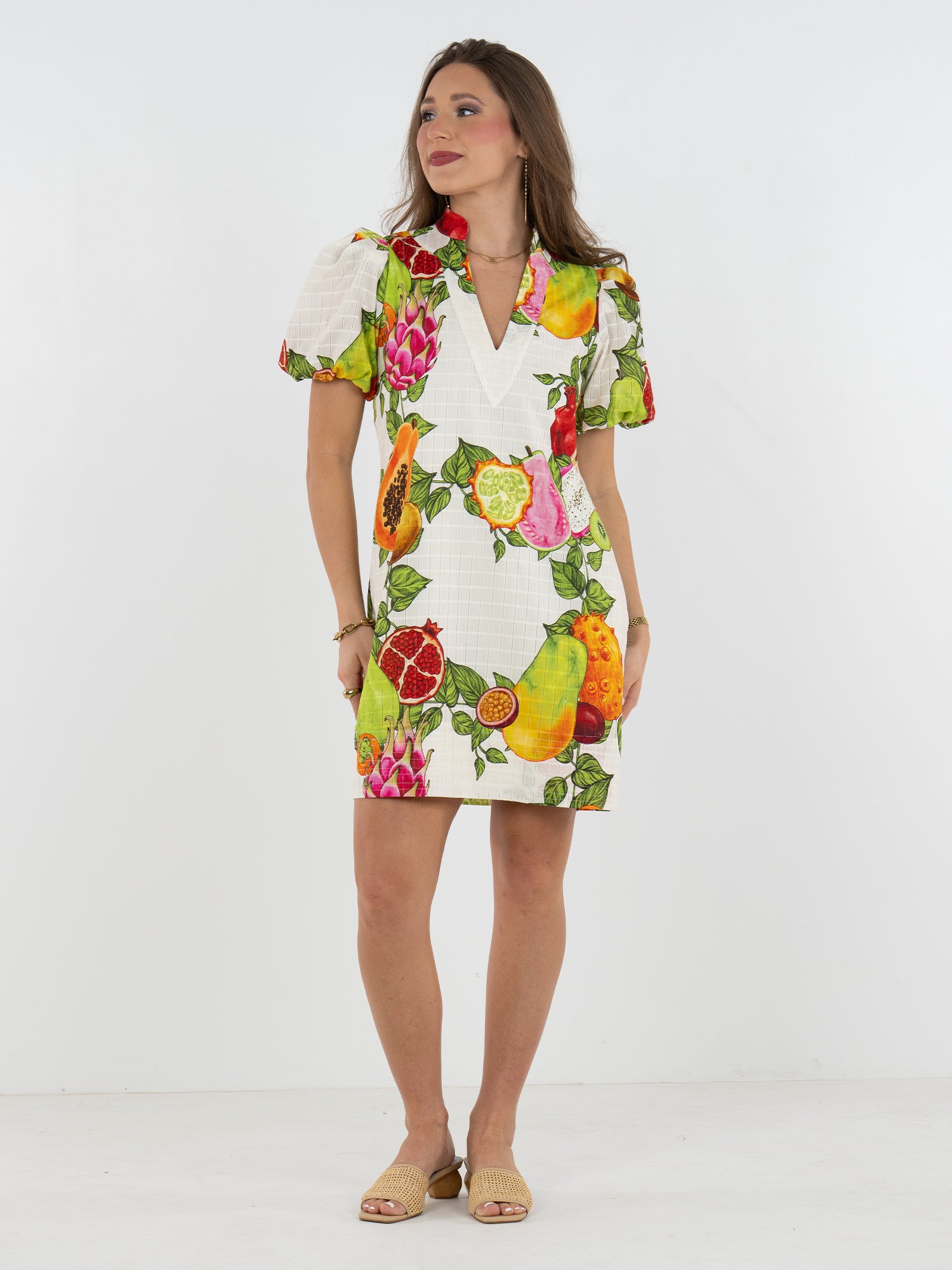 Hampton Mini Dress in Trellis Grove