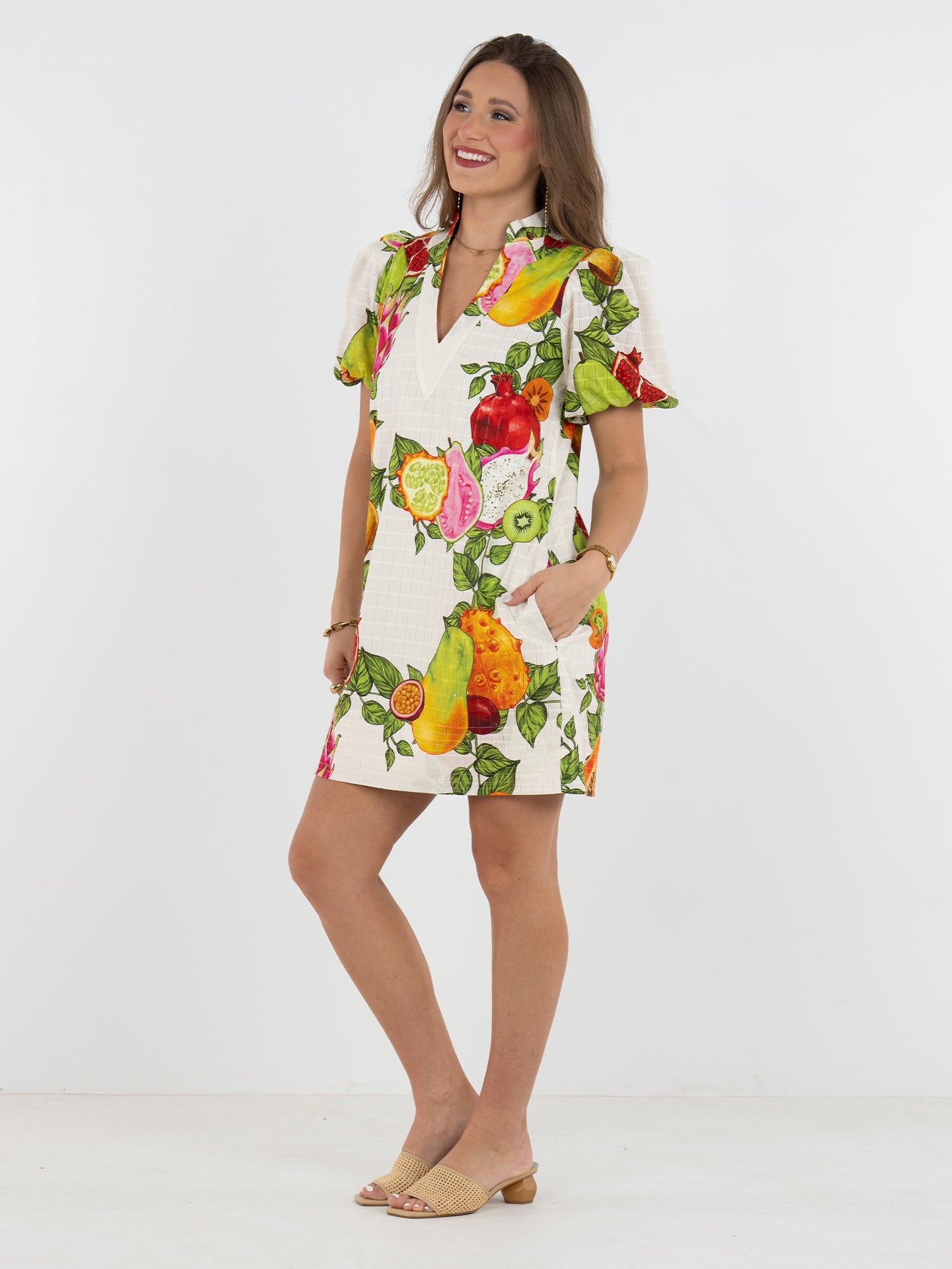 Hampton Mini Dress in Trellis Grove