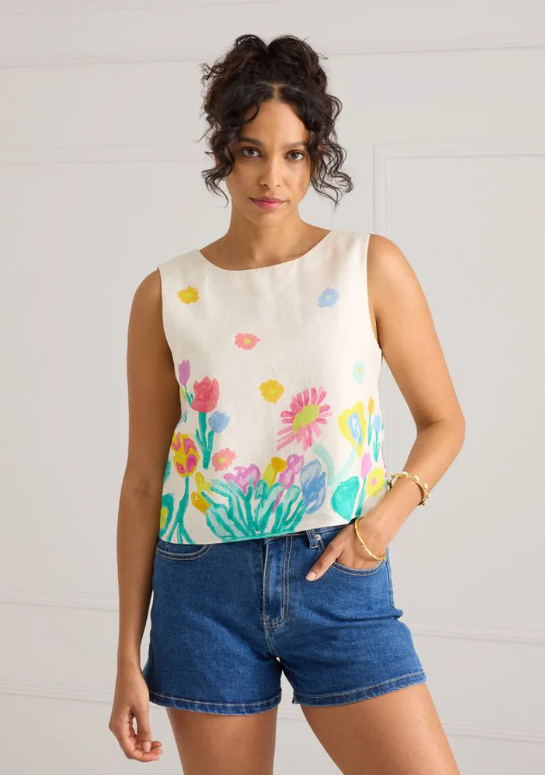 Brenna Top in Secret Garden