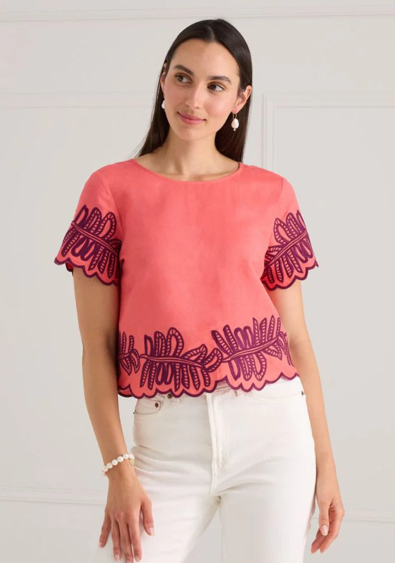 Lani Top in Coral Royal Palm