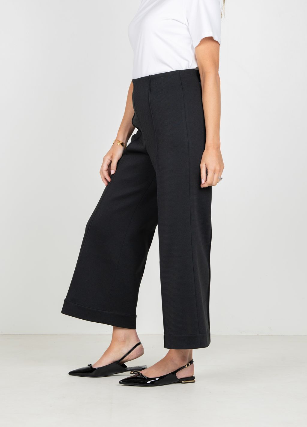 Cropped Piper Pant in Black