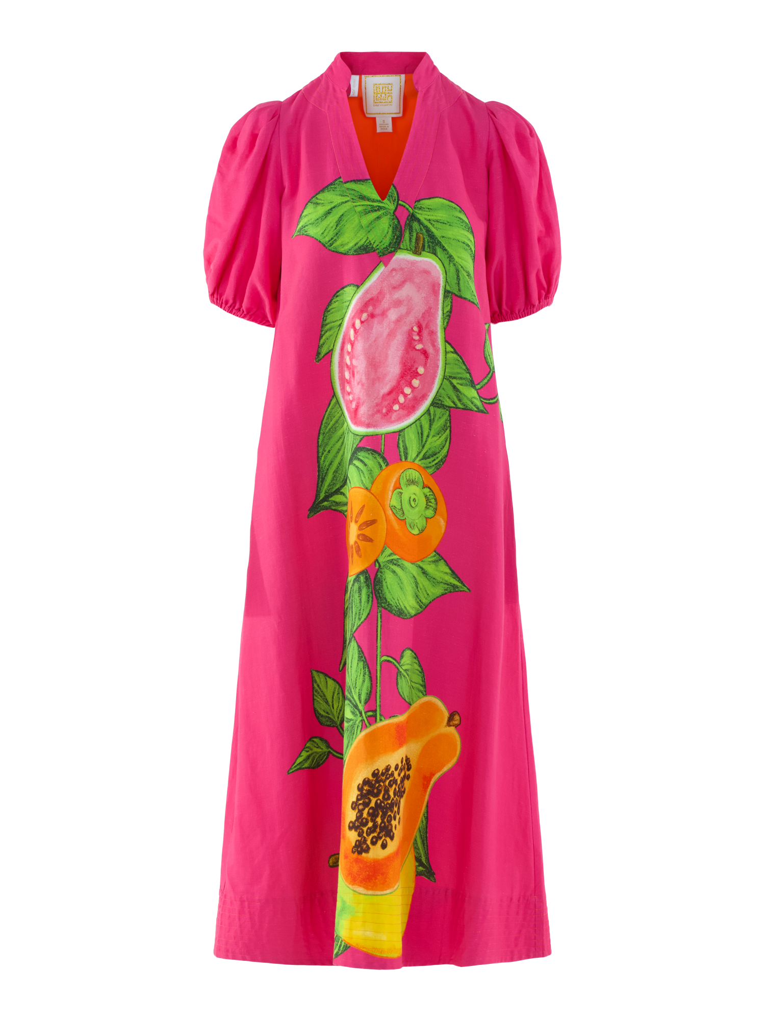 Hampton Dress in Papaya Vine