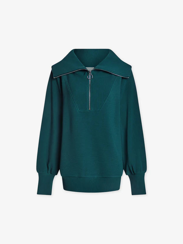 Vine Half Zip Pullover in Conifer