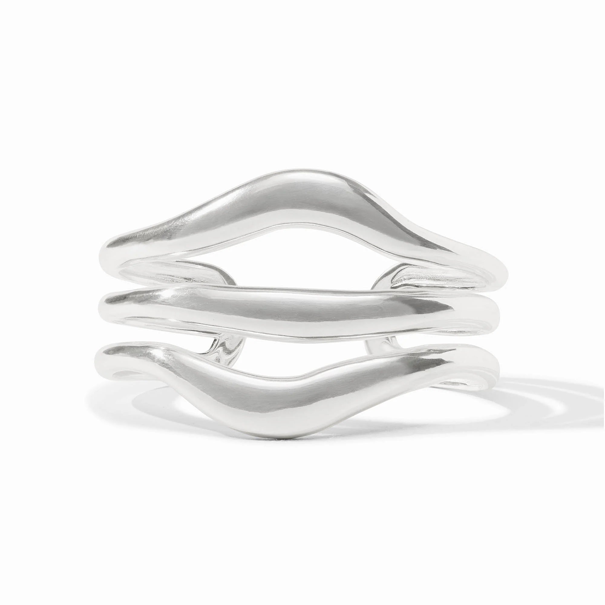 Wave Cuff in Silver