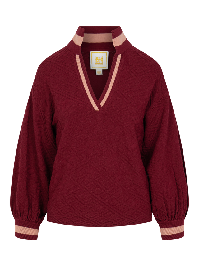 Lolli Sweater in Merlot Monogram