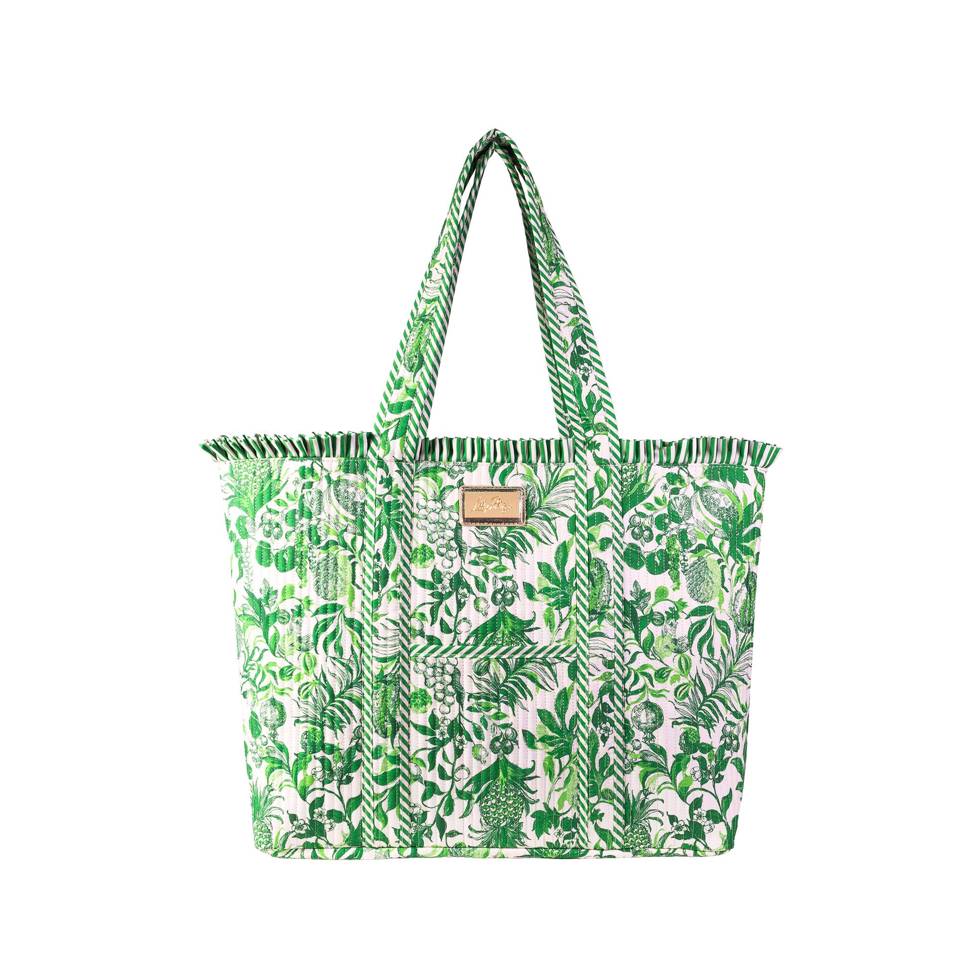 Quilted Ruffle Tote in Covent Garden
