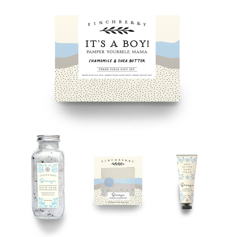 It's A Boy 3 Piece Gift Set