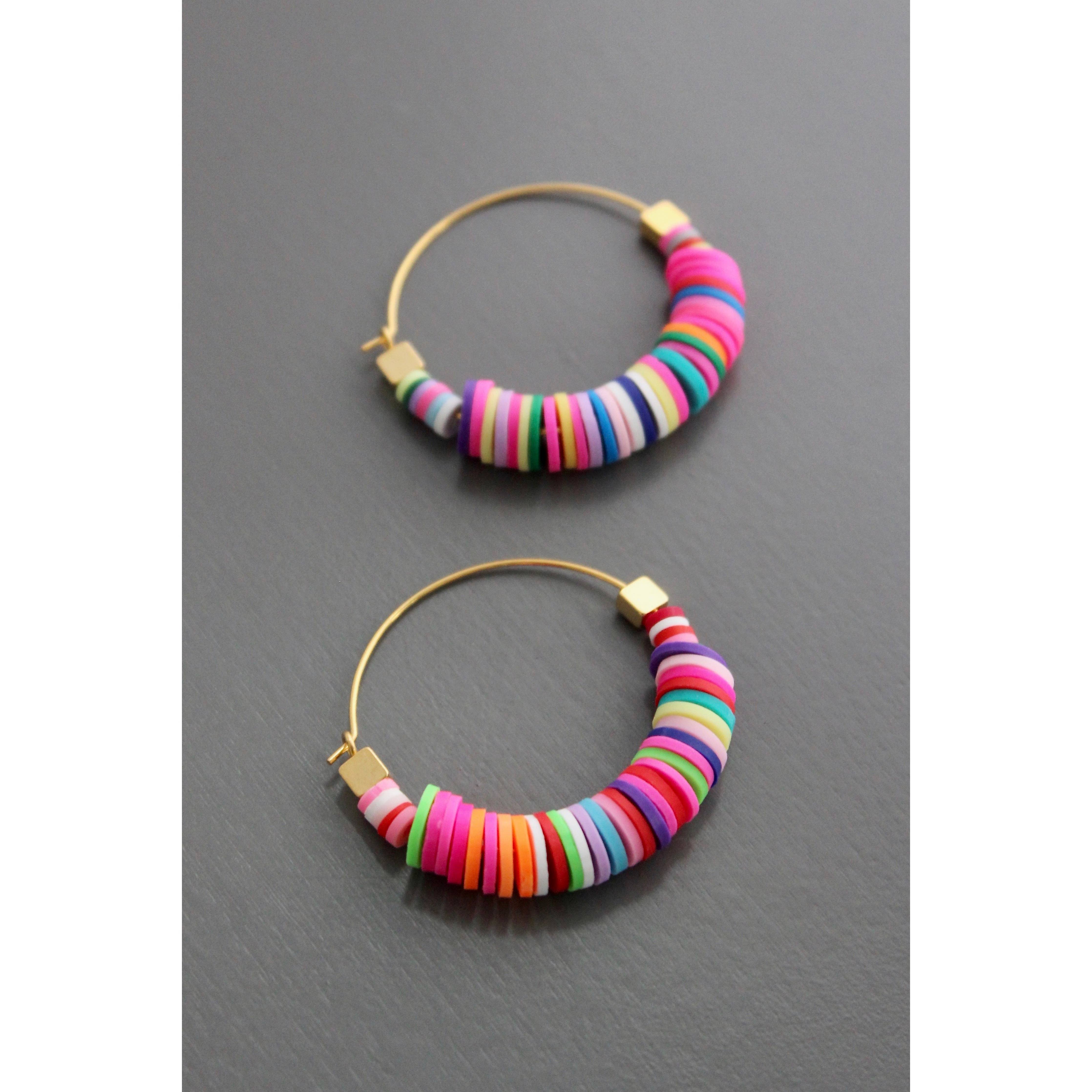 Angel Rainbow Hoop Earring