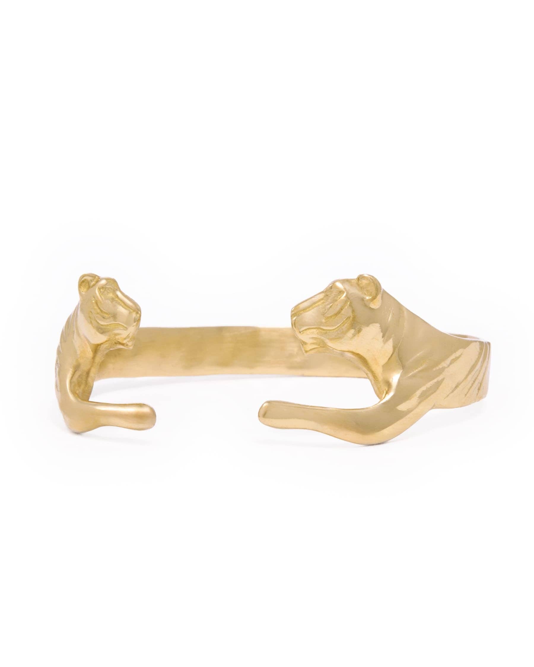 Bianca Tiger Cuff Bangle in Brass