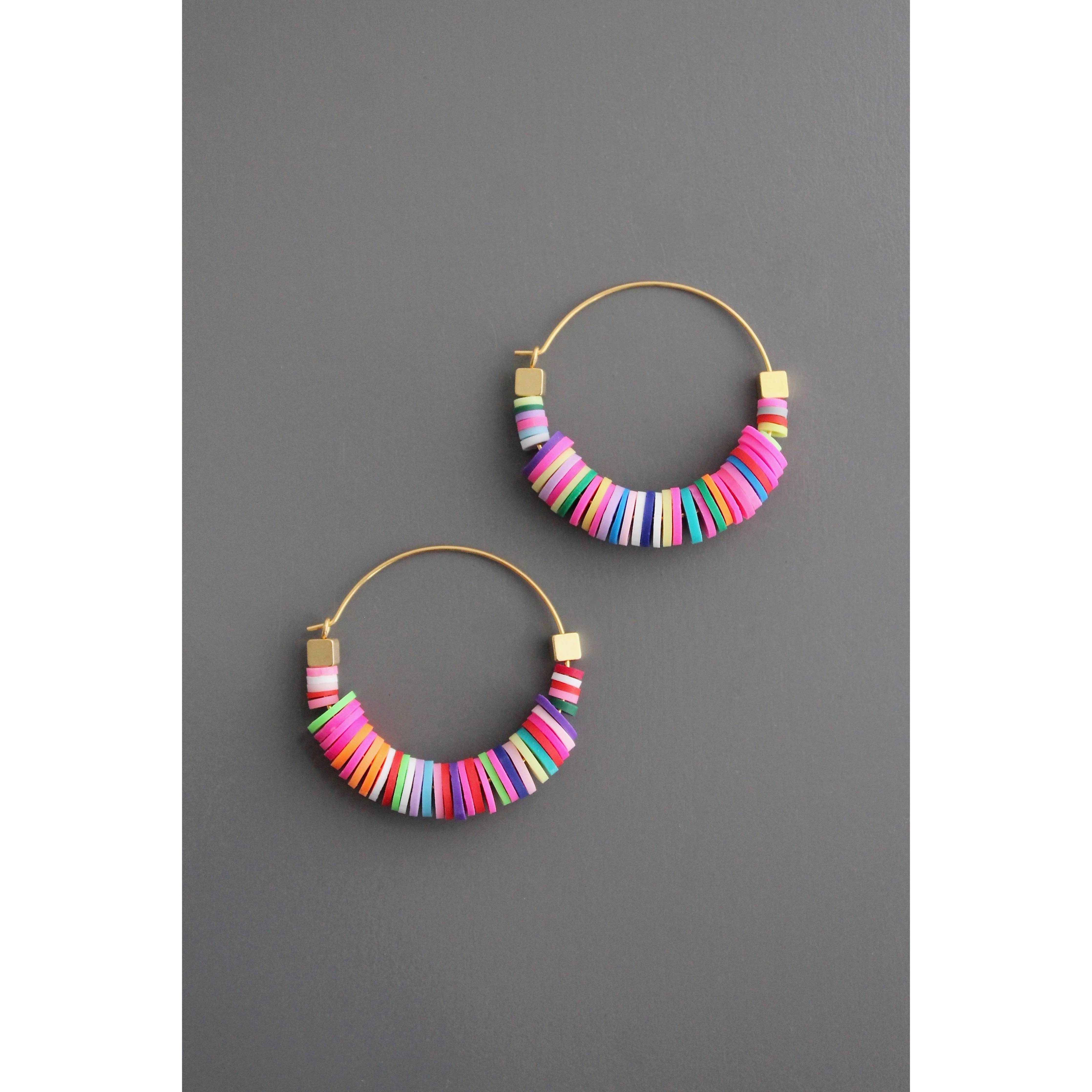 Angel Rainbow Hoop Earring