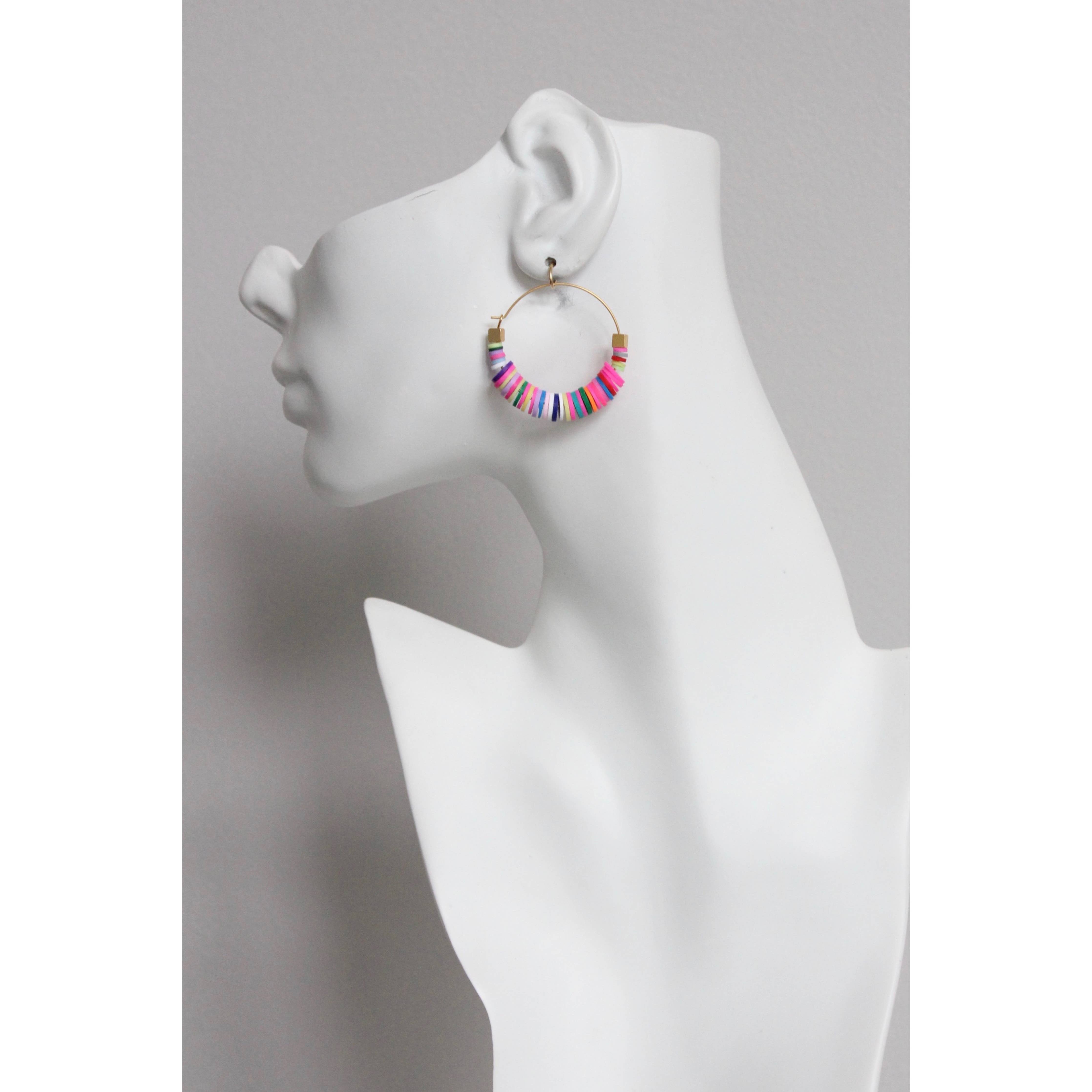 Angel Rainbow Hoop Earring