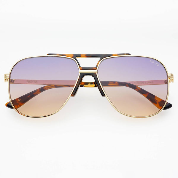 Logan Aviator Unisex Sunglasses in Sunrise