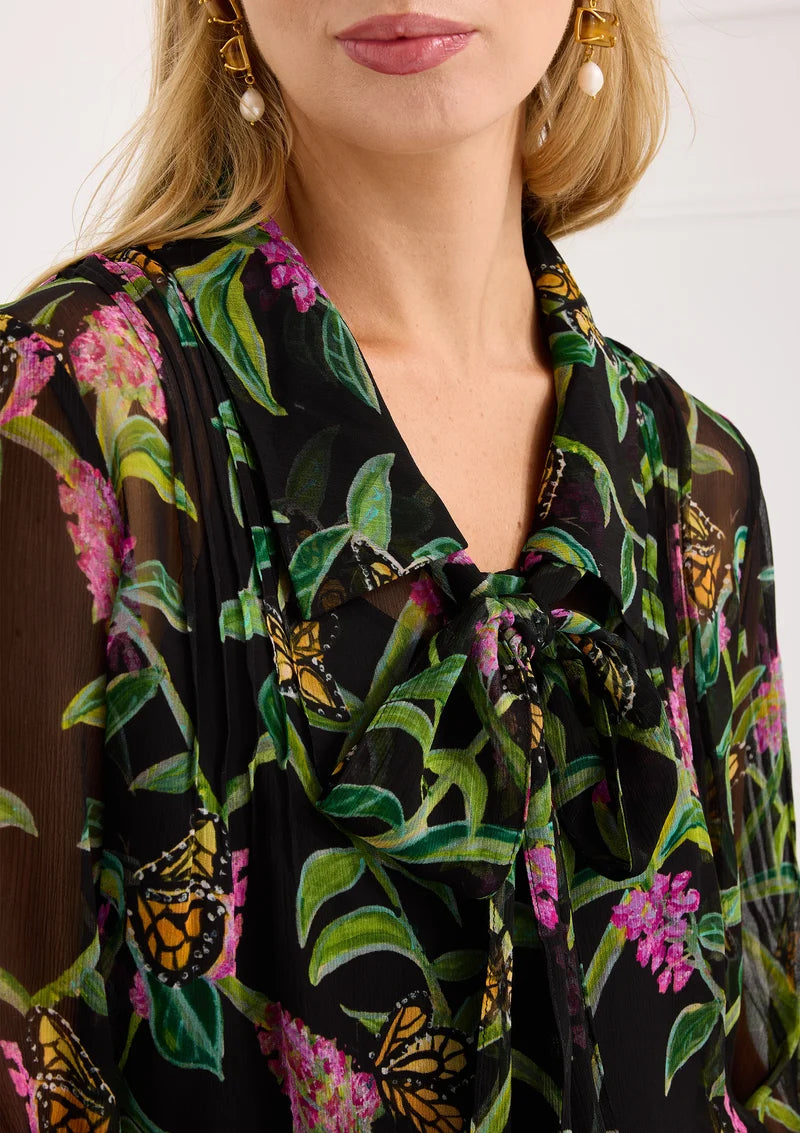 Cassie Shirt in Butterfly Garden