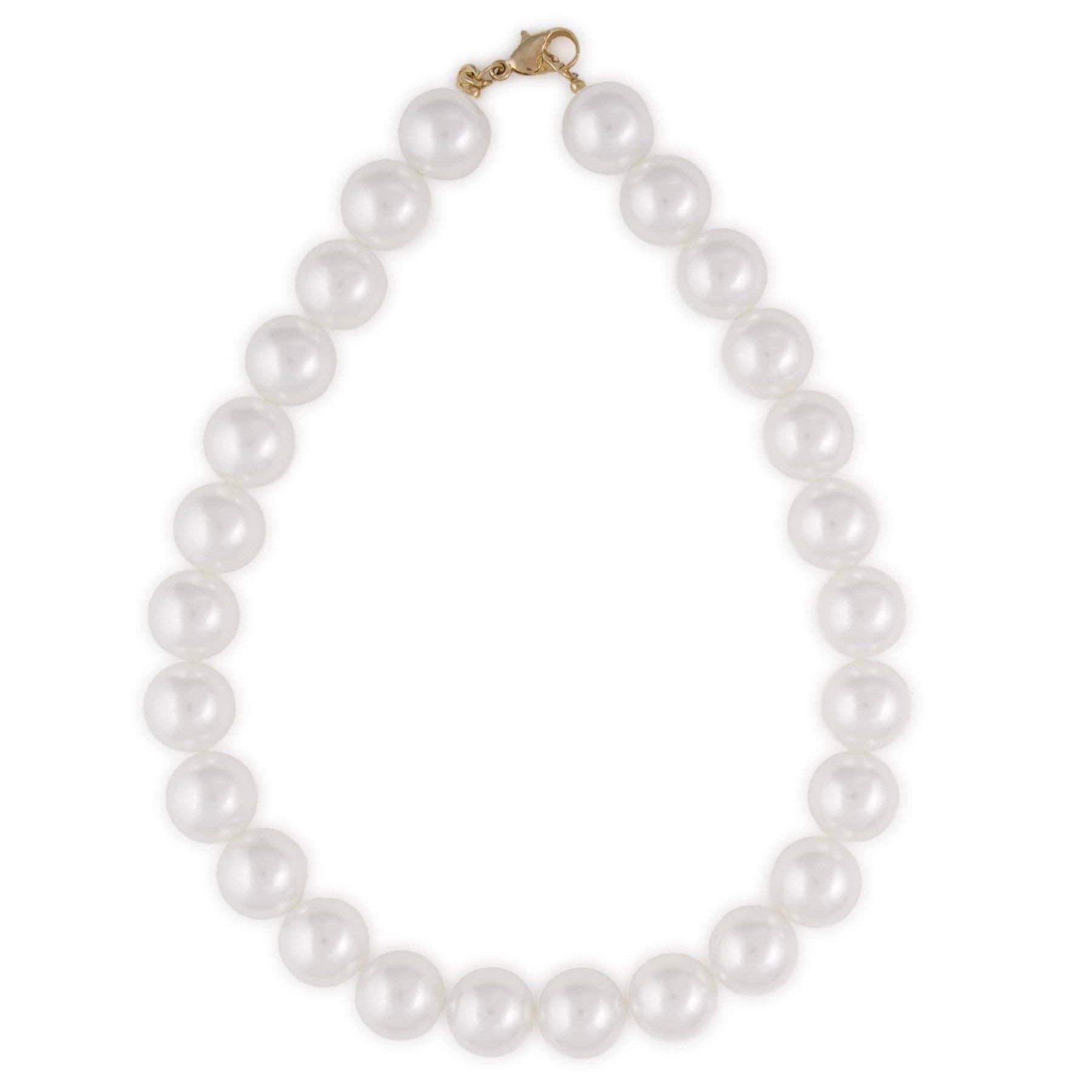 Iris Large Bead Necklace in Pearl