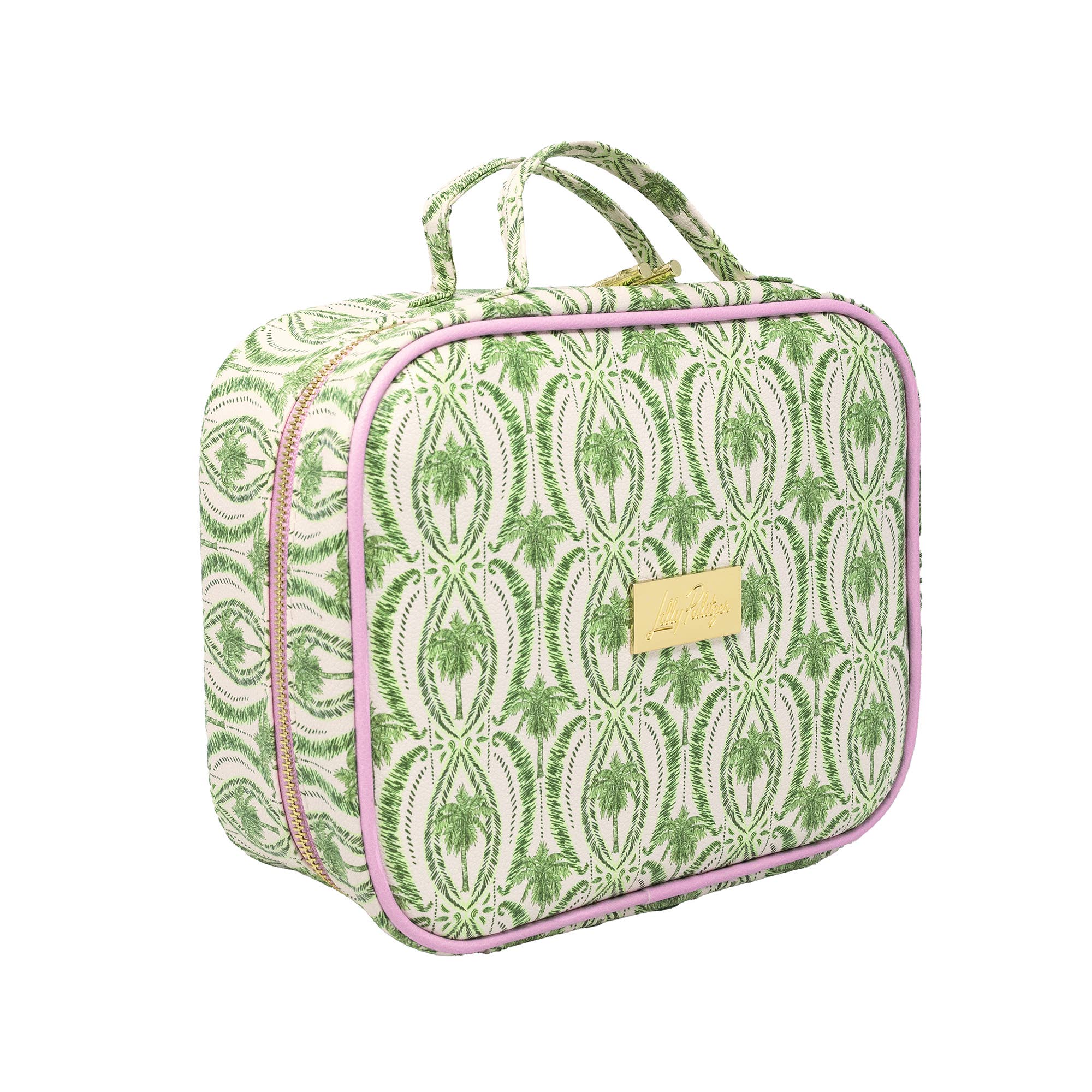 Toiletry Case, Textured Palm Stripe