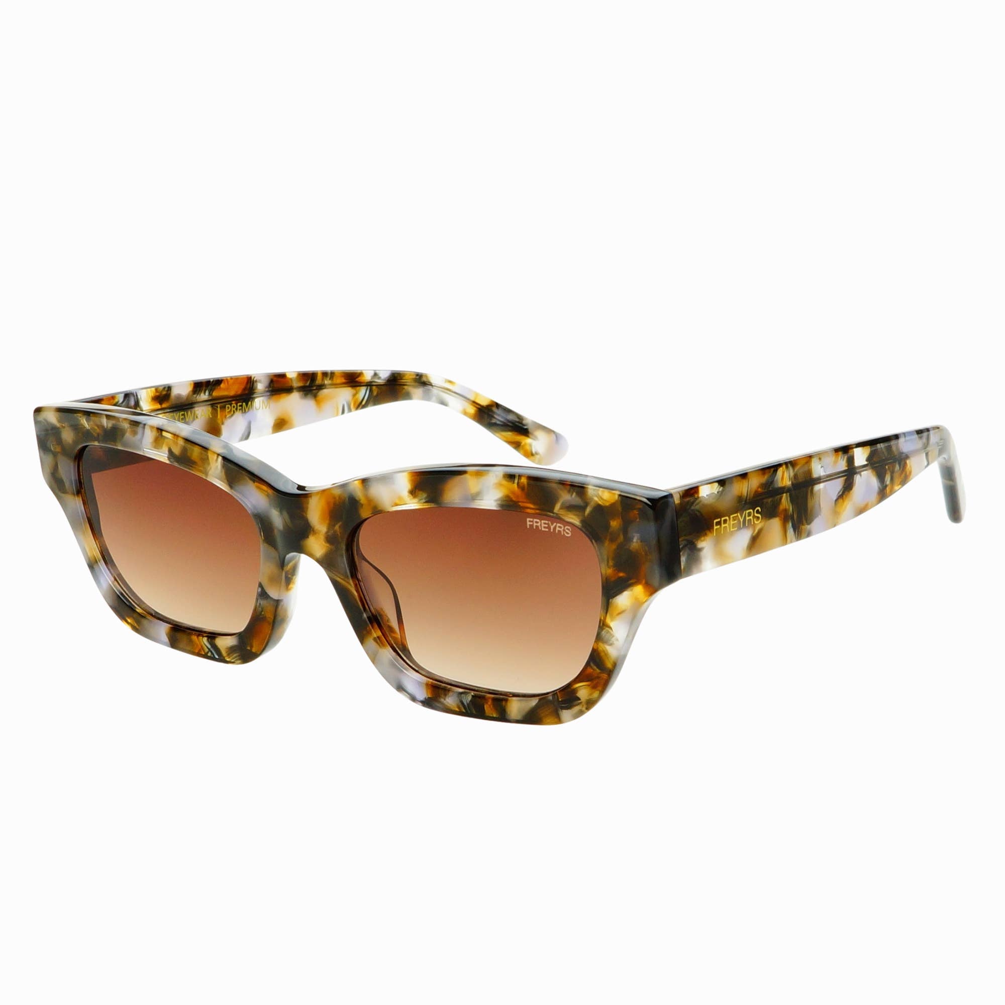 Aurora Acetate Cat Eye Sunglasses in Brown Pearl