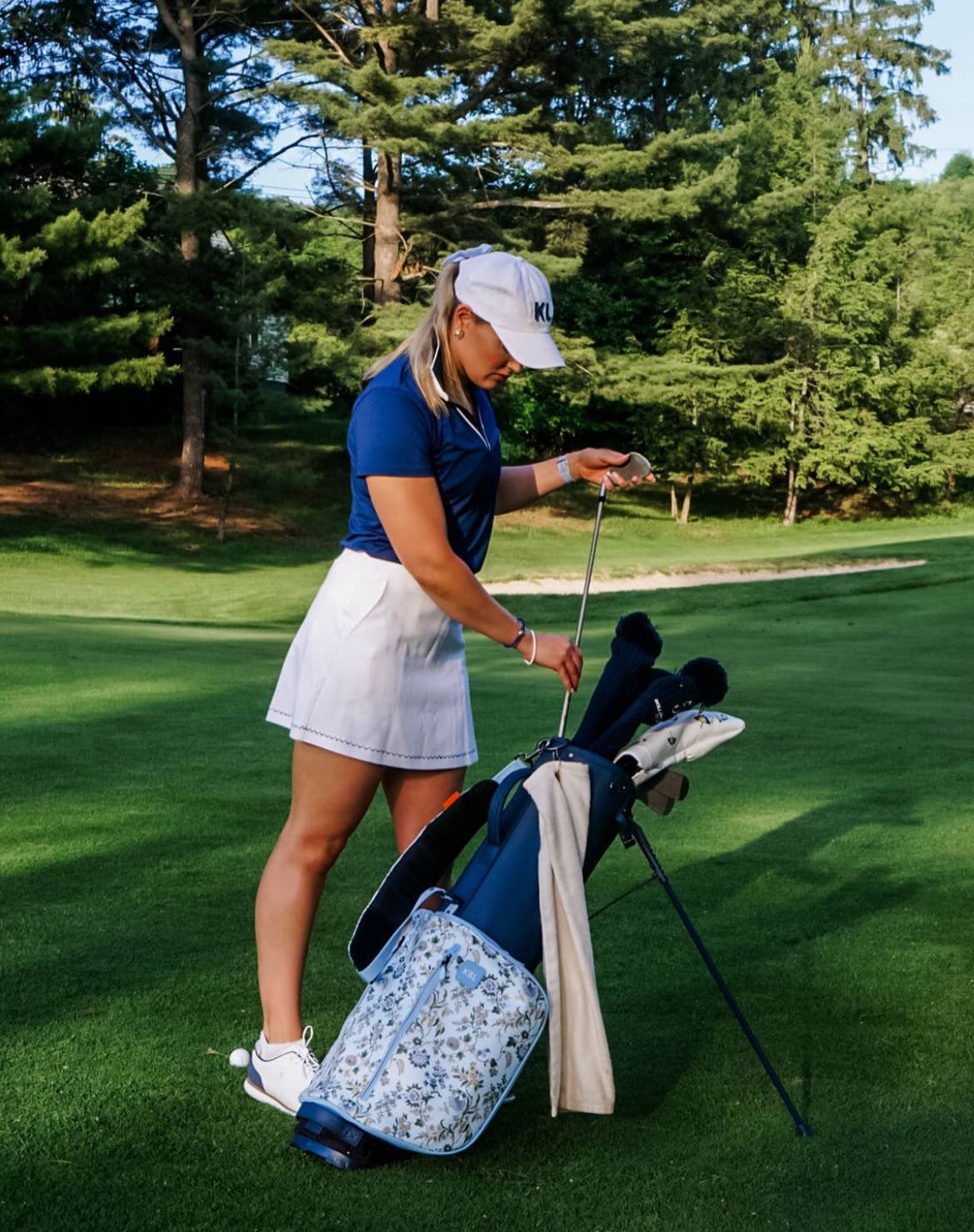 American Flag Bow Baseball Hat (Adult)