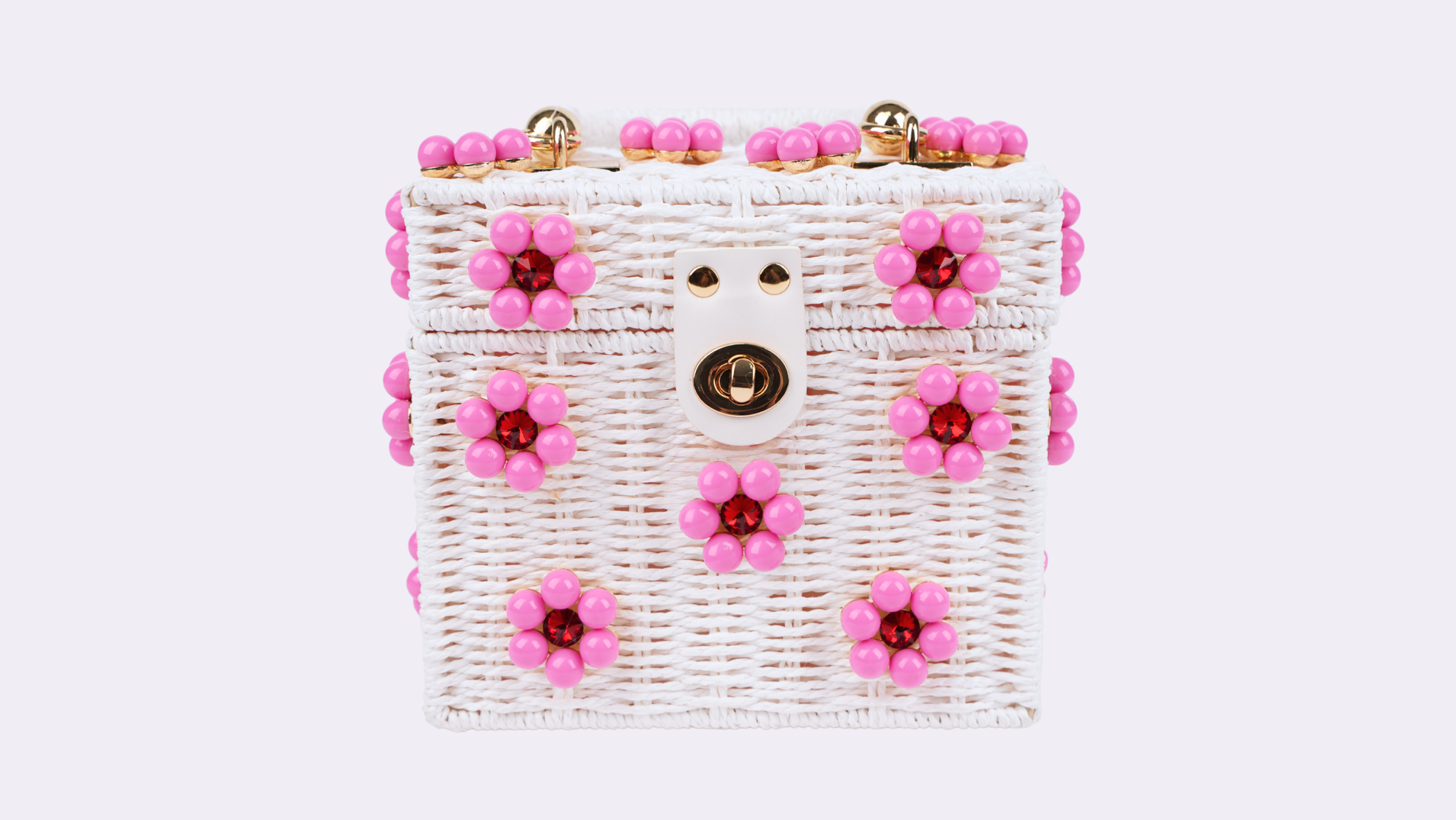 Wicker Bucket Daisy Flower Purse