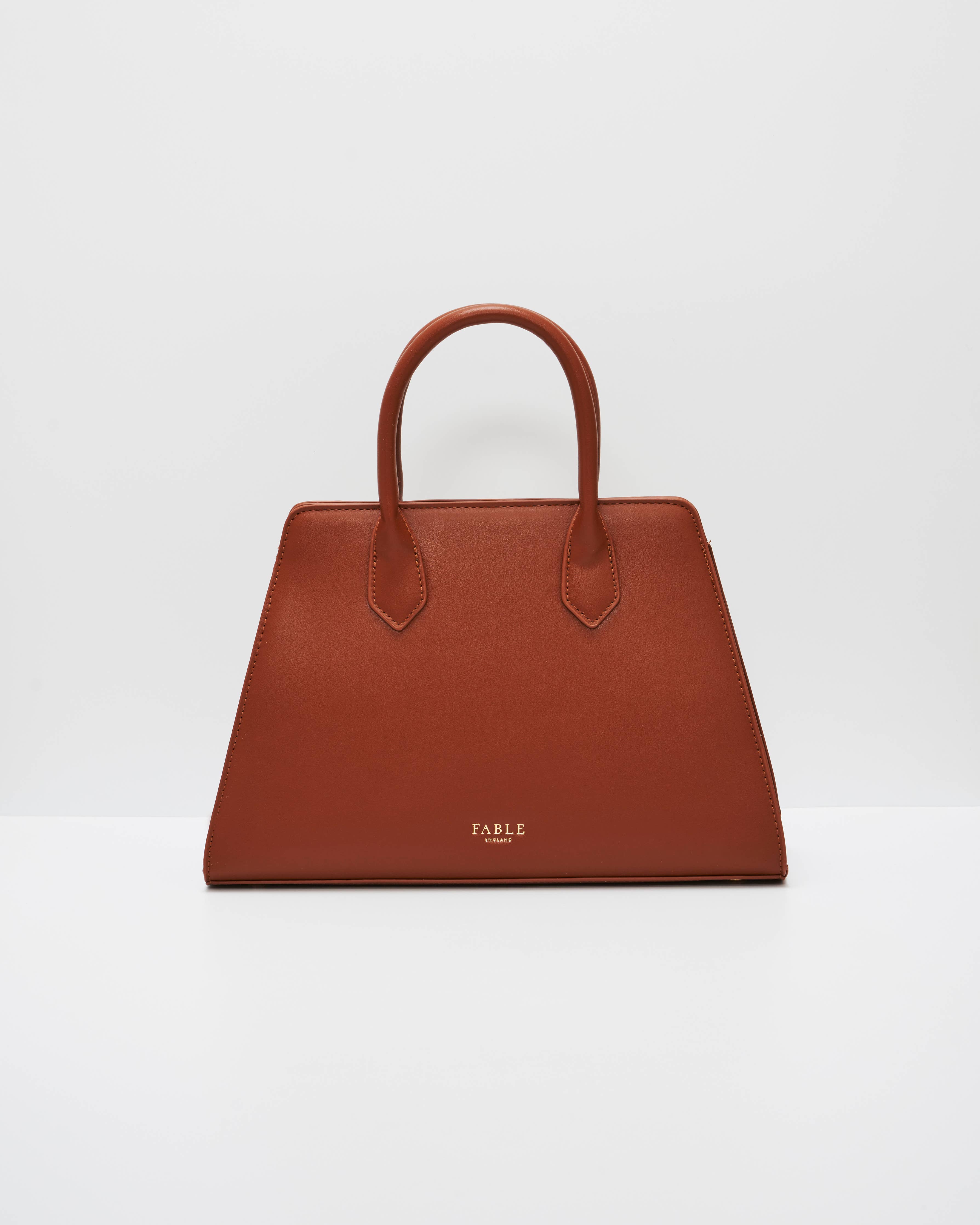 Structured Tan Tote Purse
