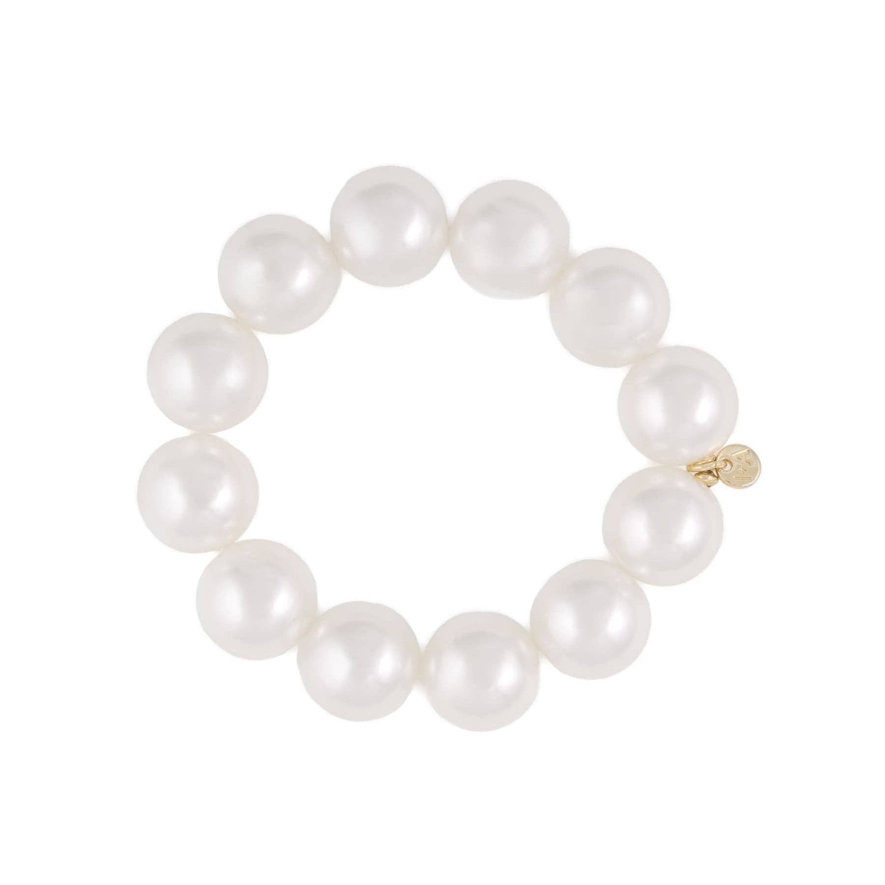 Cece Large Bead Bracelet Pearls