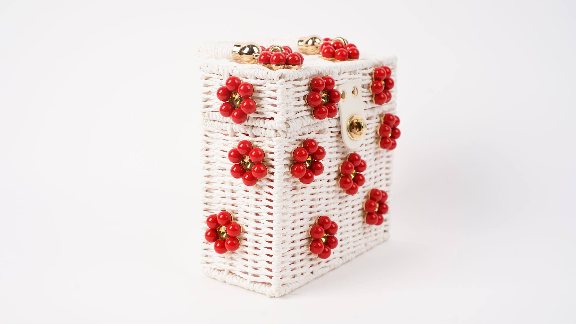 Wicker Bucket Daisy Flower Purse