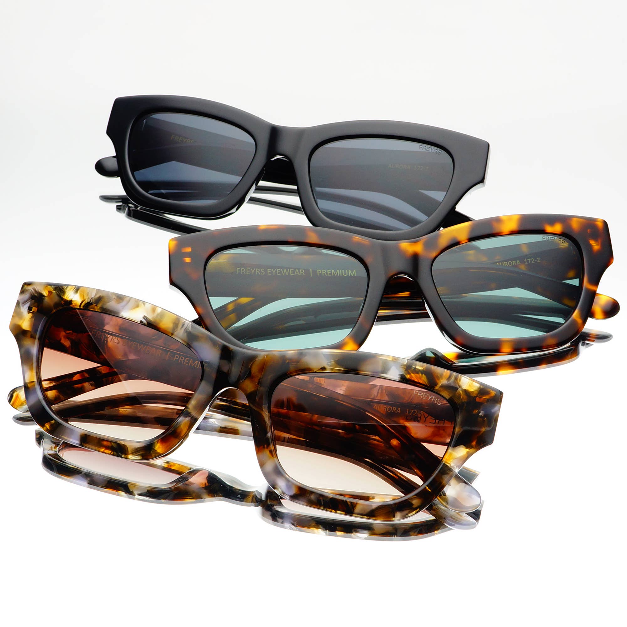 Aurora Acetate Cat Eye Sunglasses in Brown Pearl