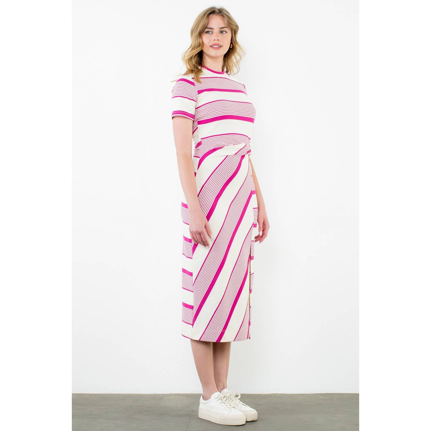 Kate Striped Short Sleeve Dress