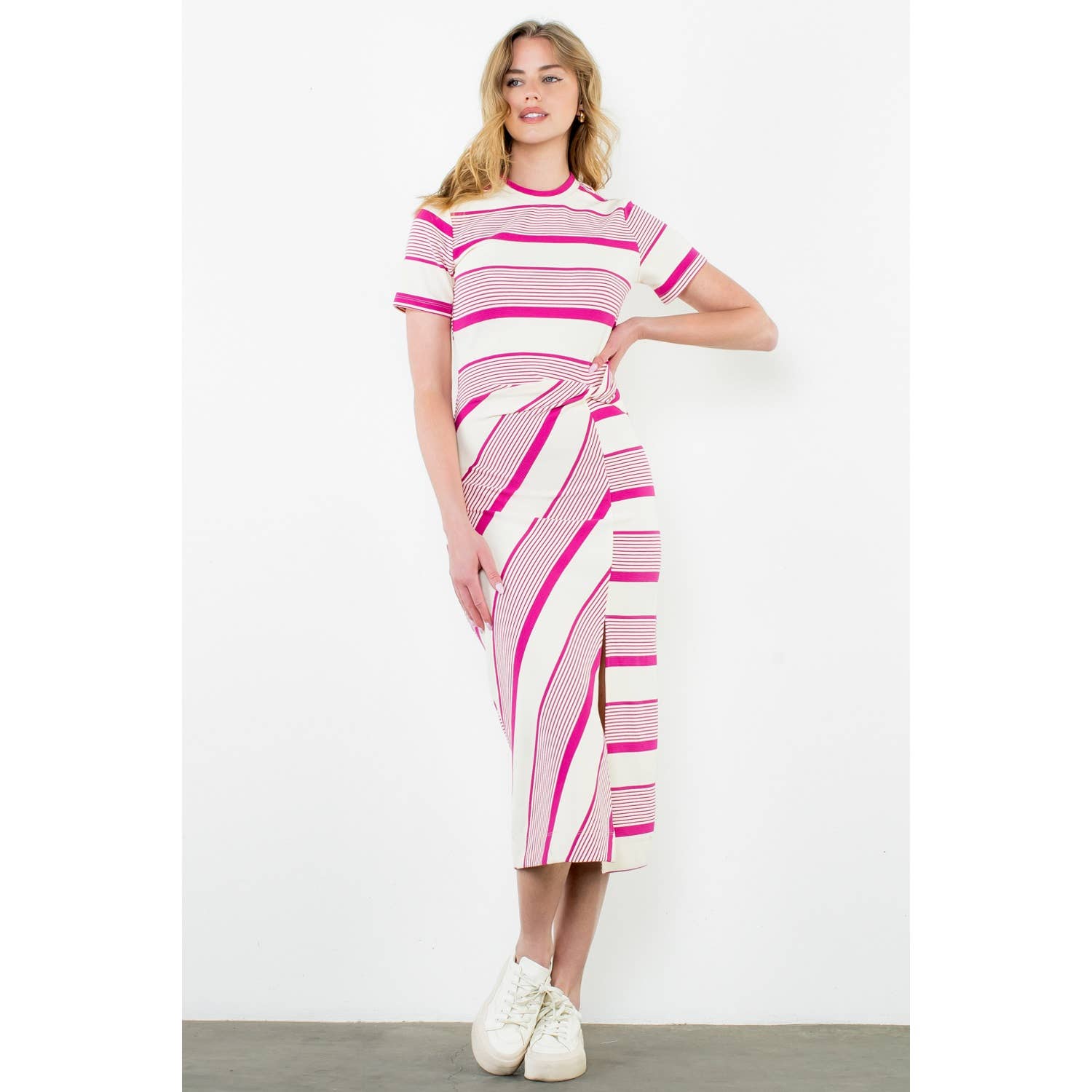 Kate Striped Short Sleeve Dress