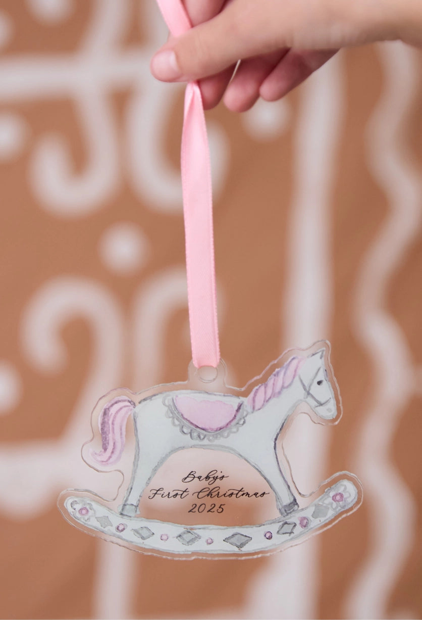2025 Baby's First Christmas Rocking Horse Ornament **PREORDER**