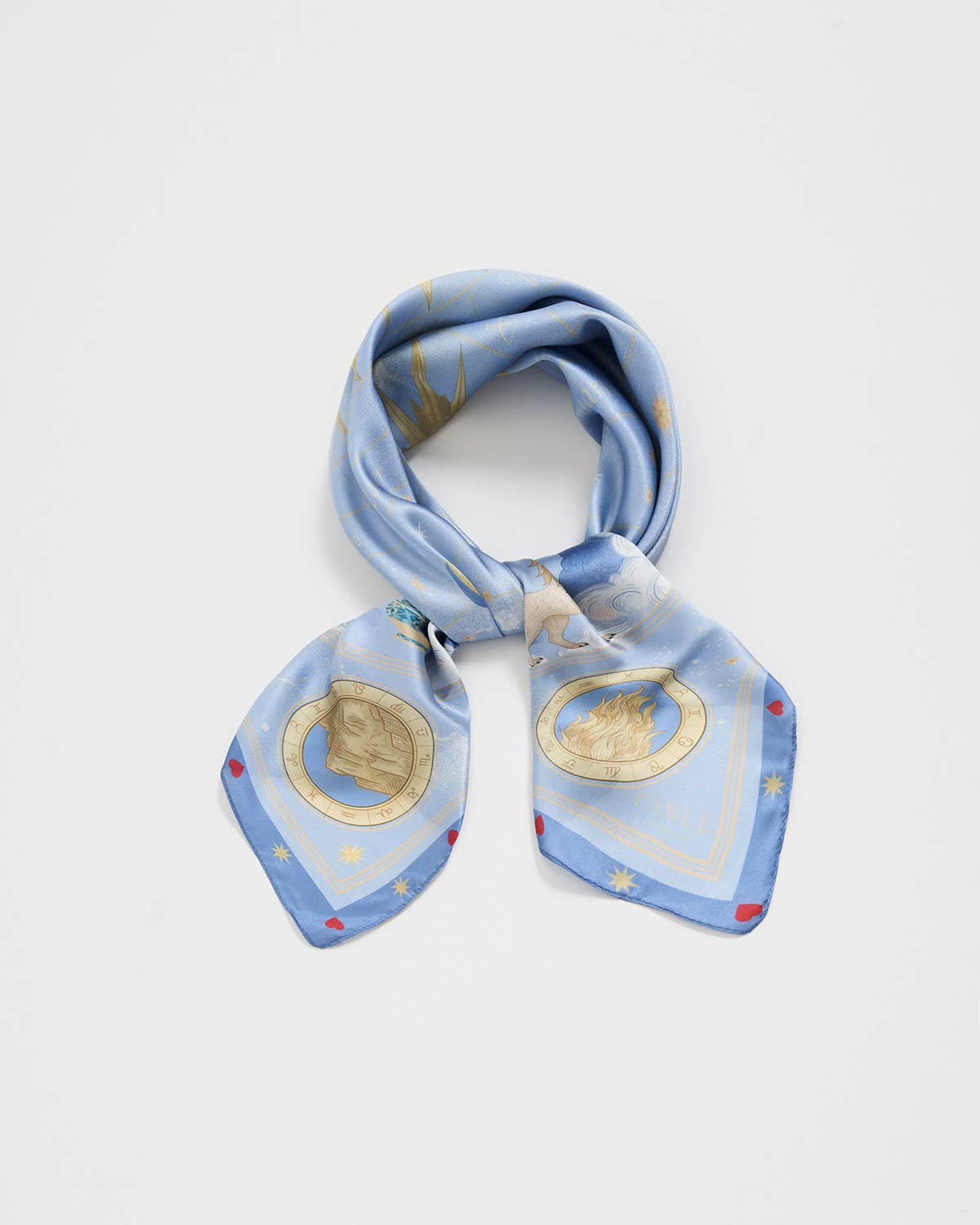 Zodiac Medium Square Scarf in Blue