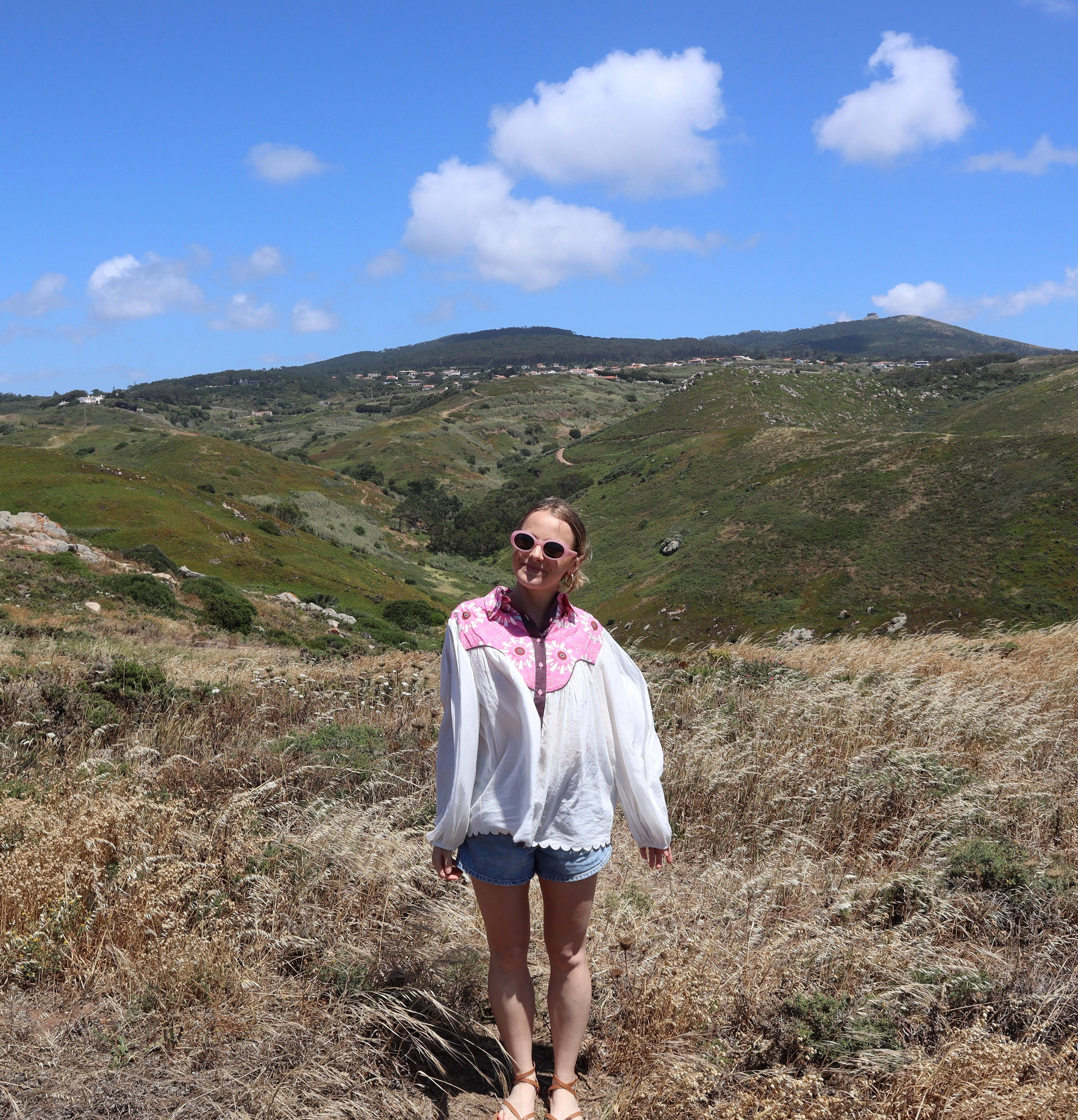 Western Blouse - Embroidered Wildflower Pink