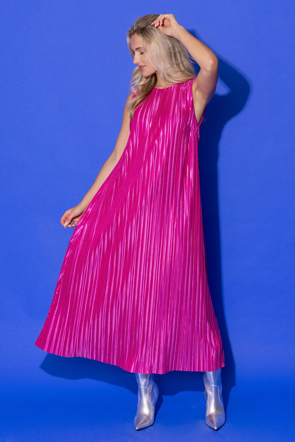Arya Dress in Wild Pink