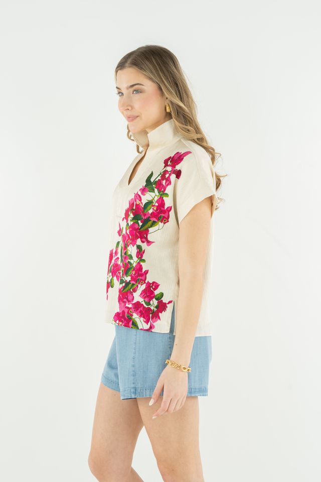 Riviera Top in Bougainvillea
