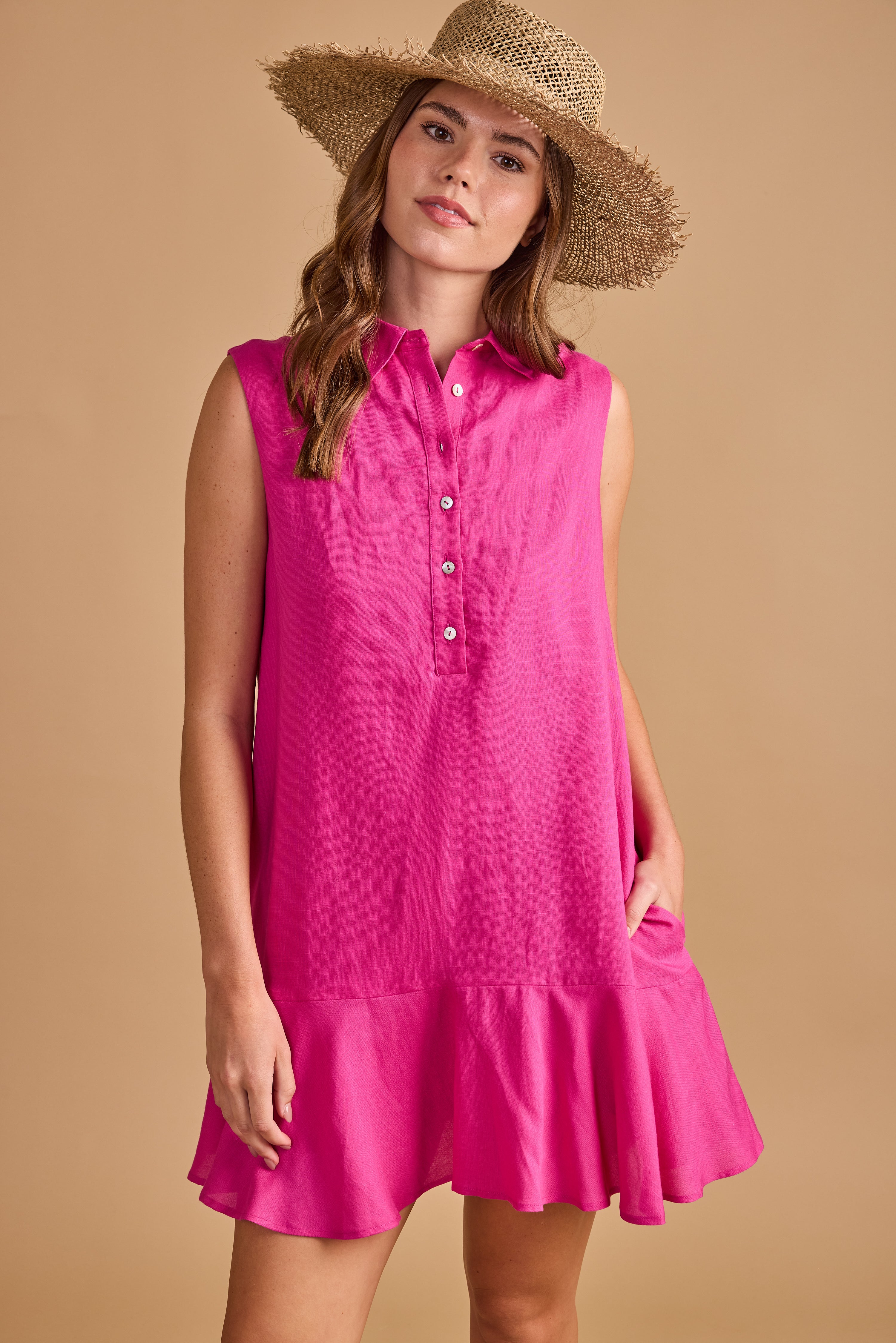 Tilly Dress in Fuchsia