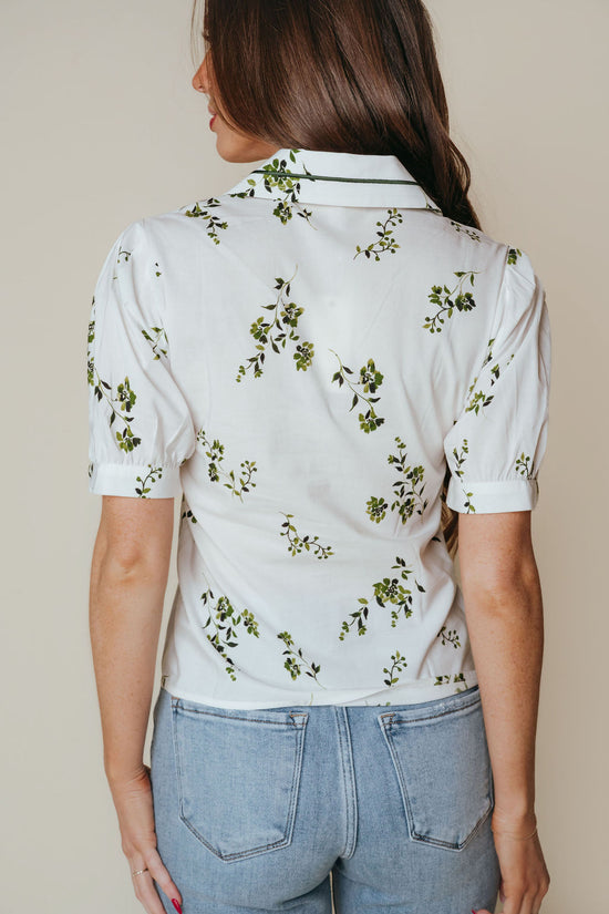 Piper Top in Pinstripe Floral